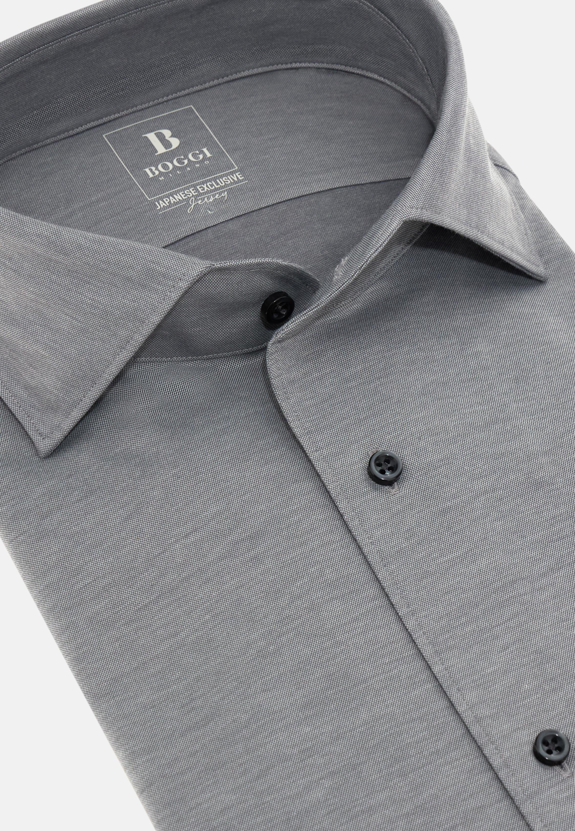 Grey Jersey Casual Polo, , large image number 7