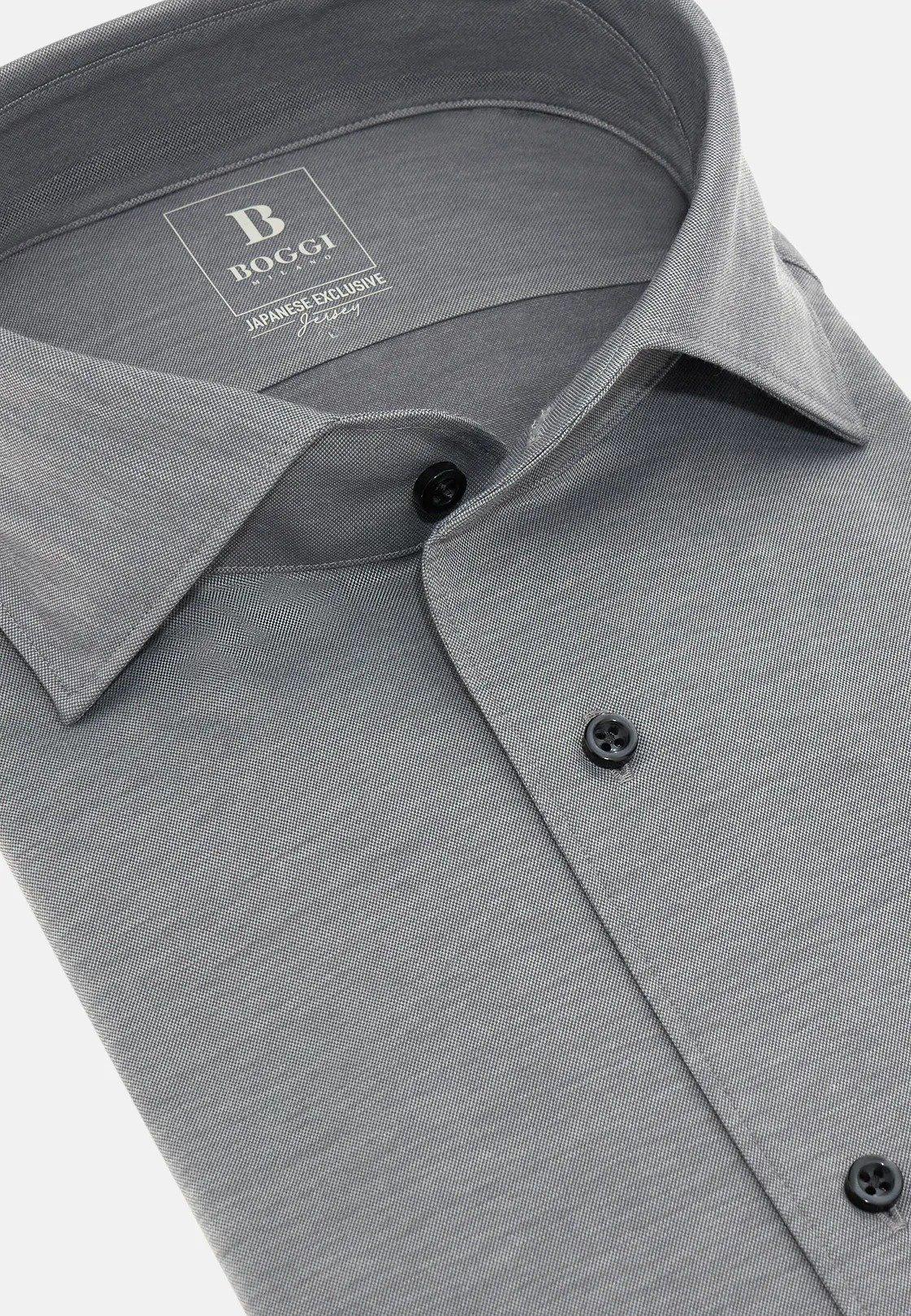 Grey Jersey Casual Polo, , large image number 8