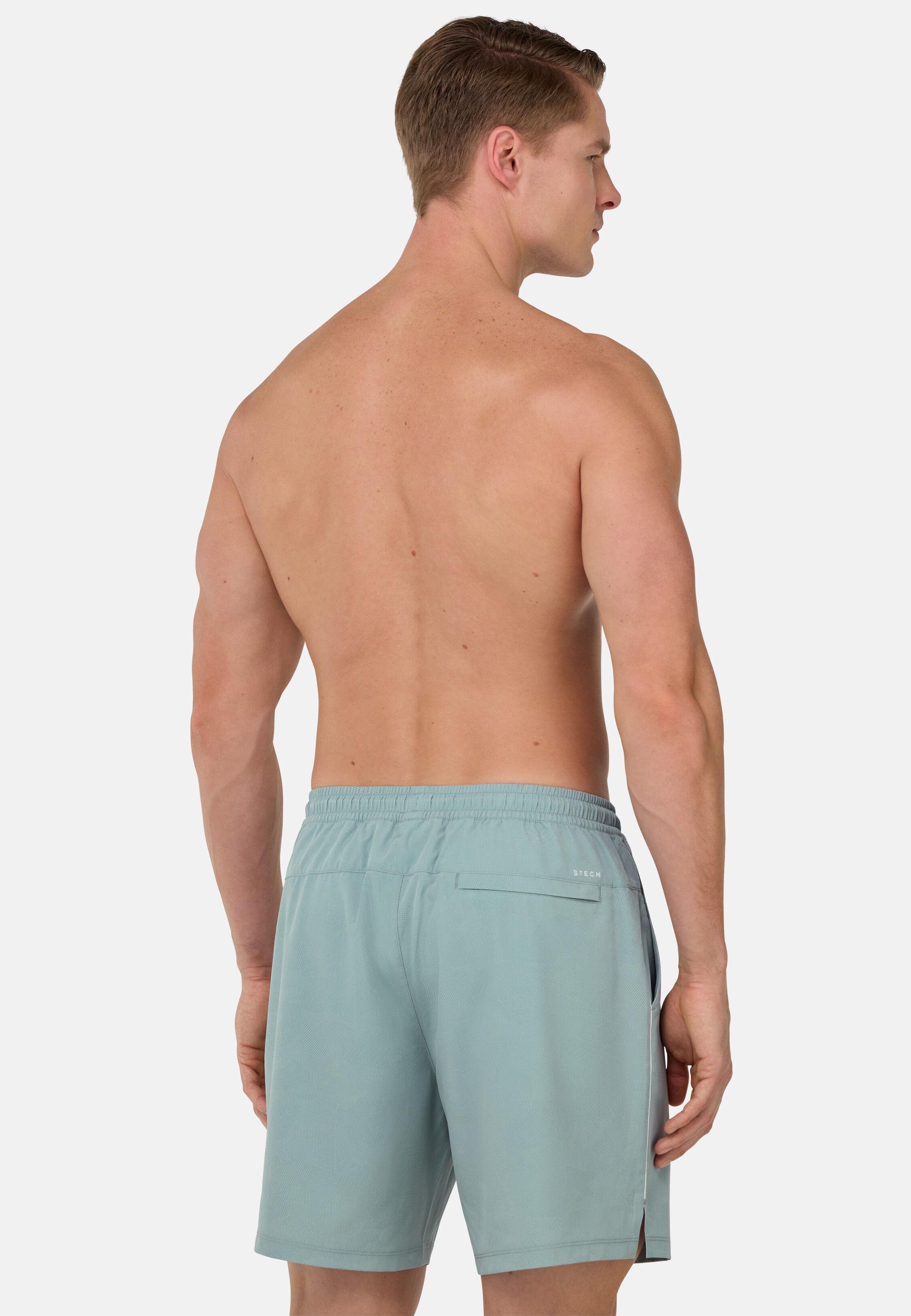 شورت سباحة بطبعة من قماش معالج، أخضر, Light Green, large image number 3