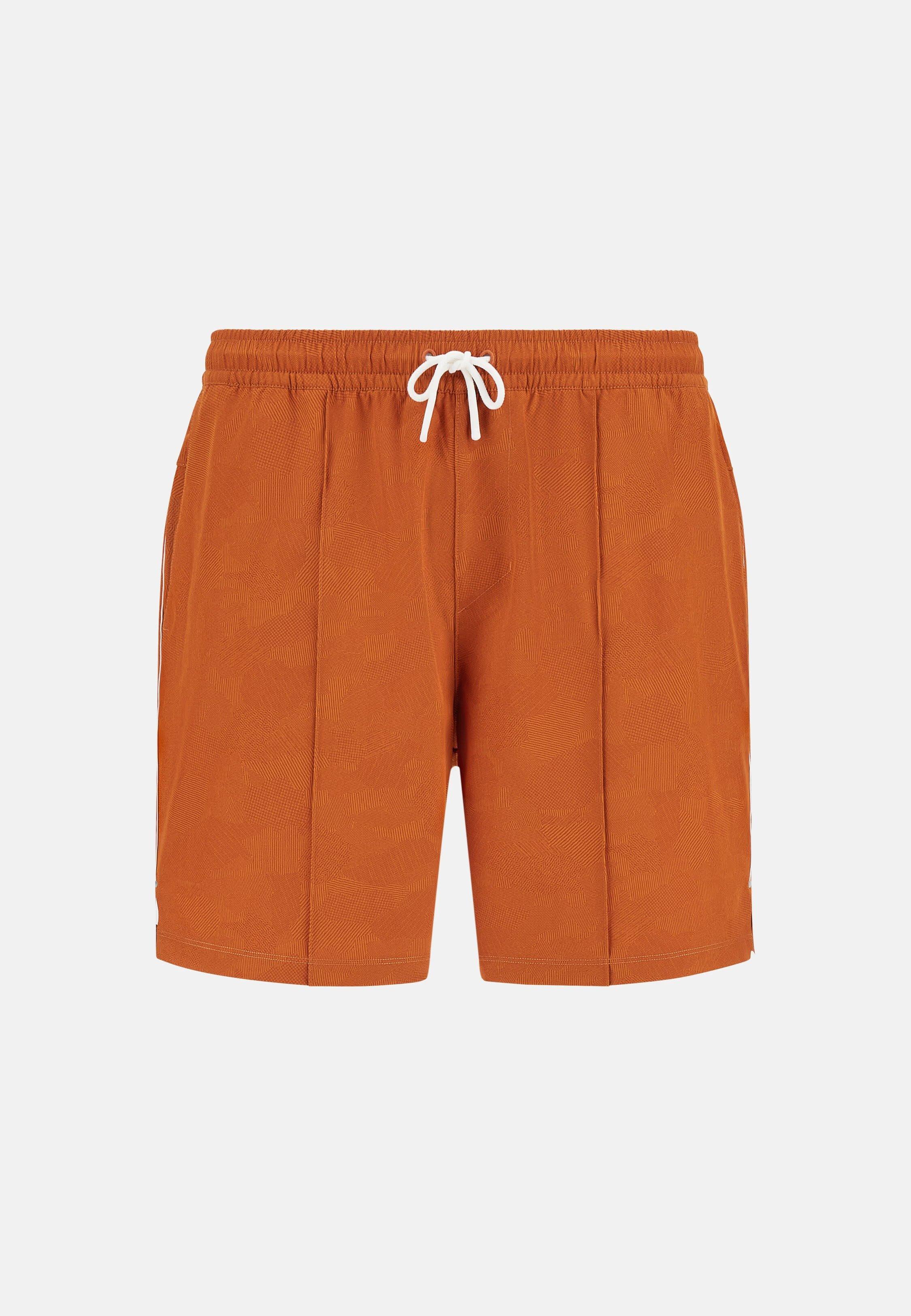 Swimsuit in Printed Technical Fabric, Orange, Orange, large image number 5