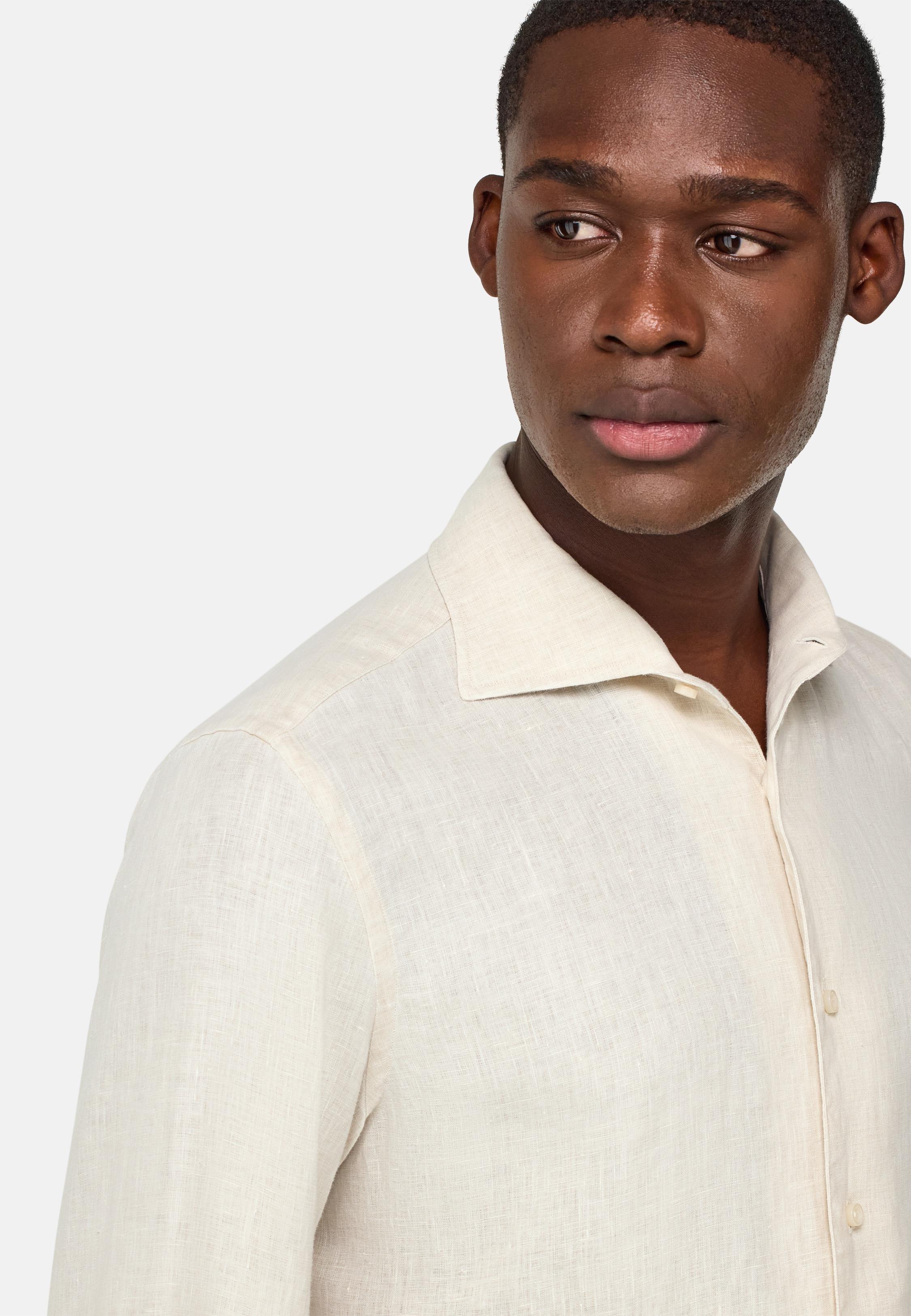 Regular Fit Linen Shirt Beige, , large image number 2