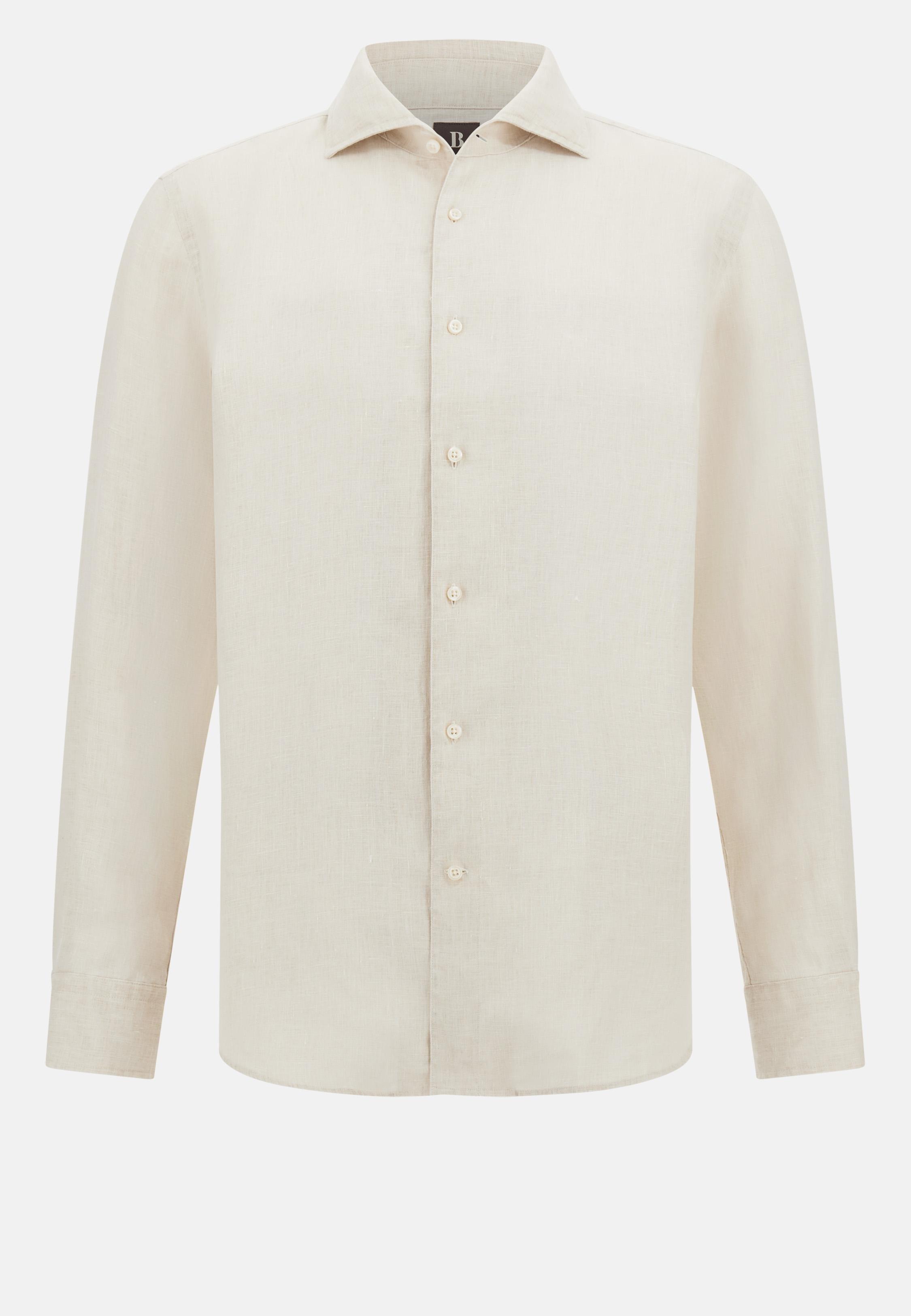 Regular Fit Linen Shirt Beige, , large image number 4