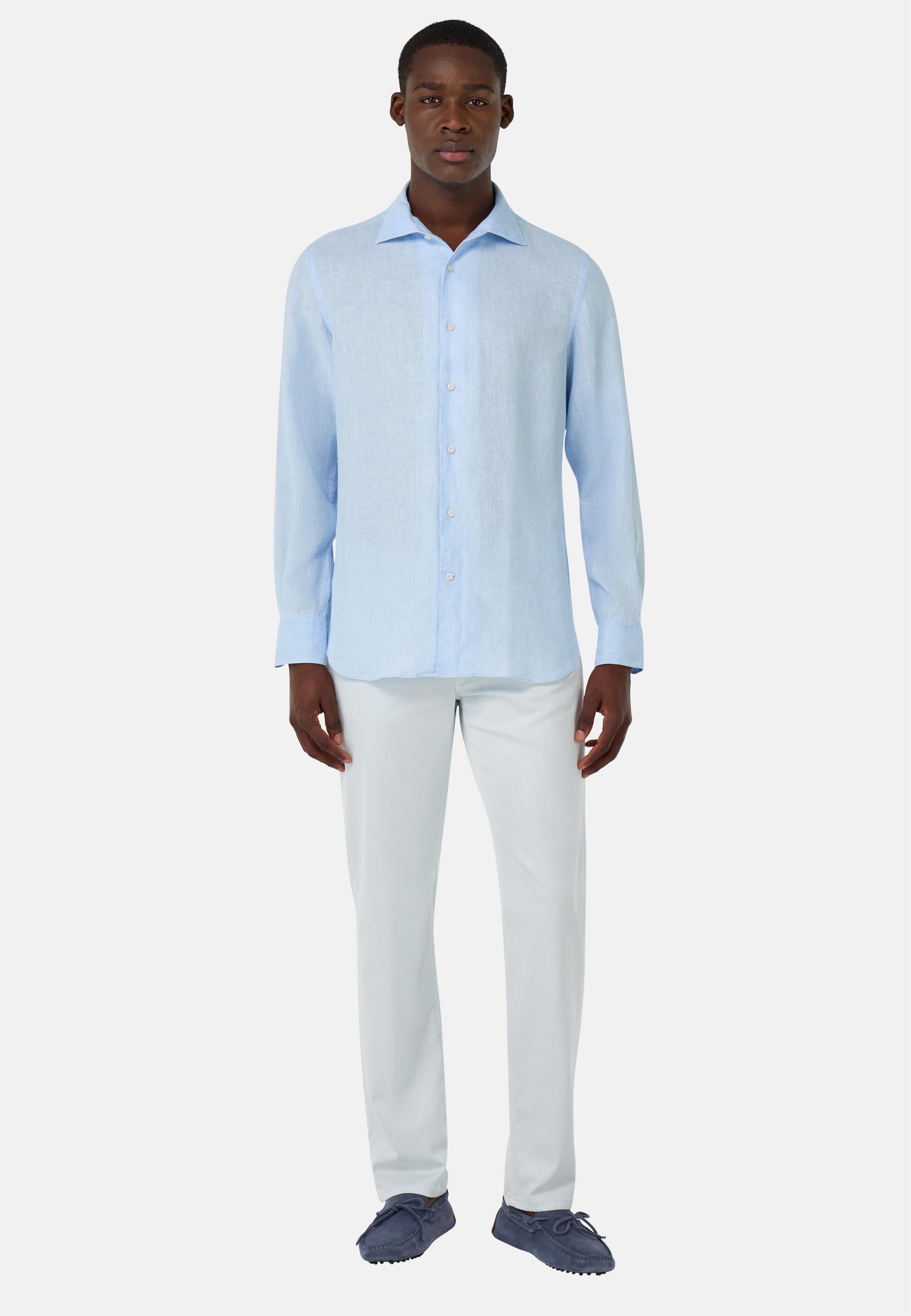 Regular Fit Linen Shirt Blue, , large image number 3