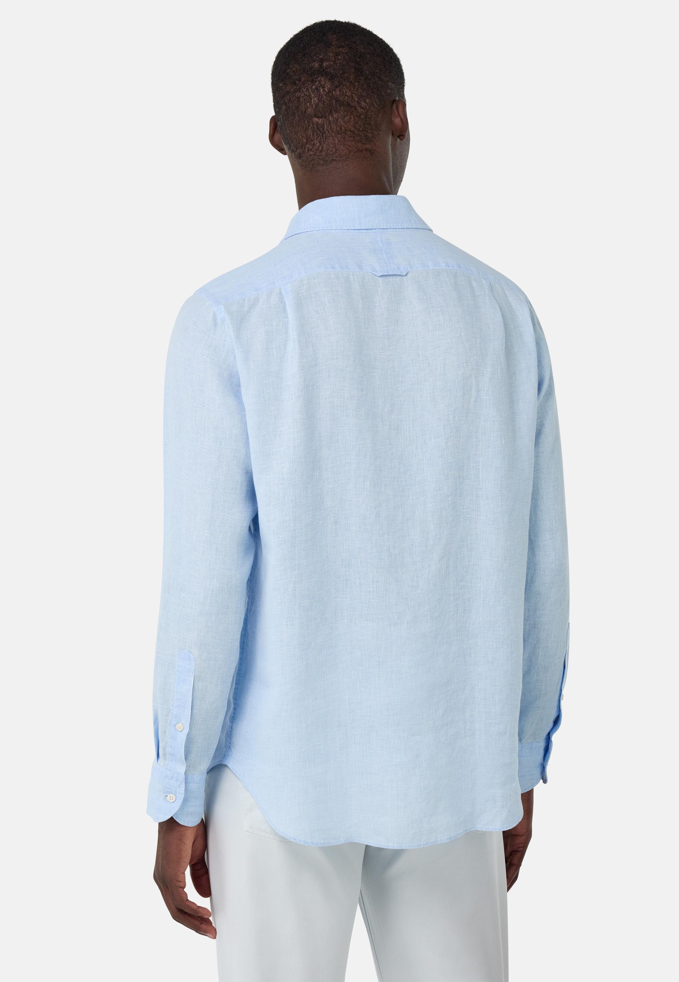 Regular Fit Linen Shirt Blue, Light Blue, large image number 3