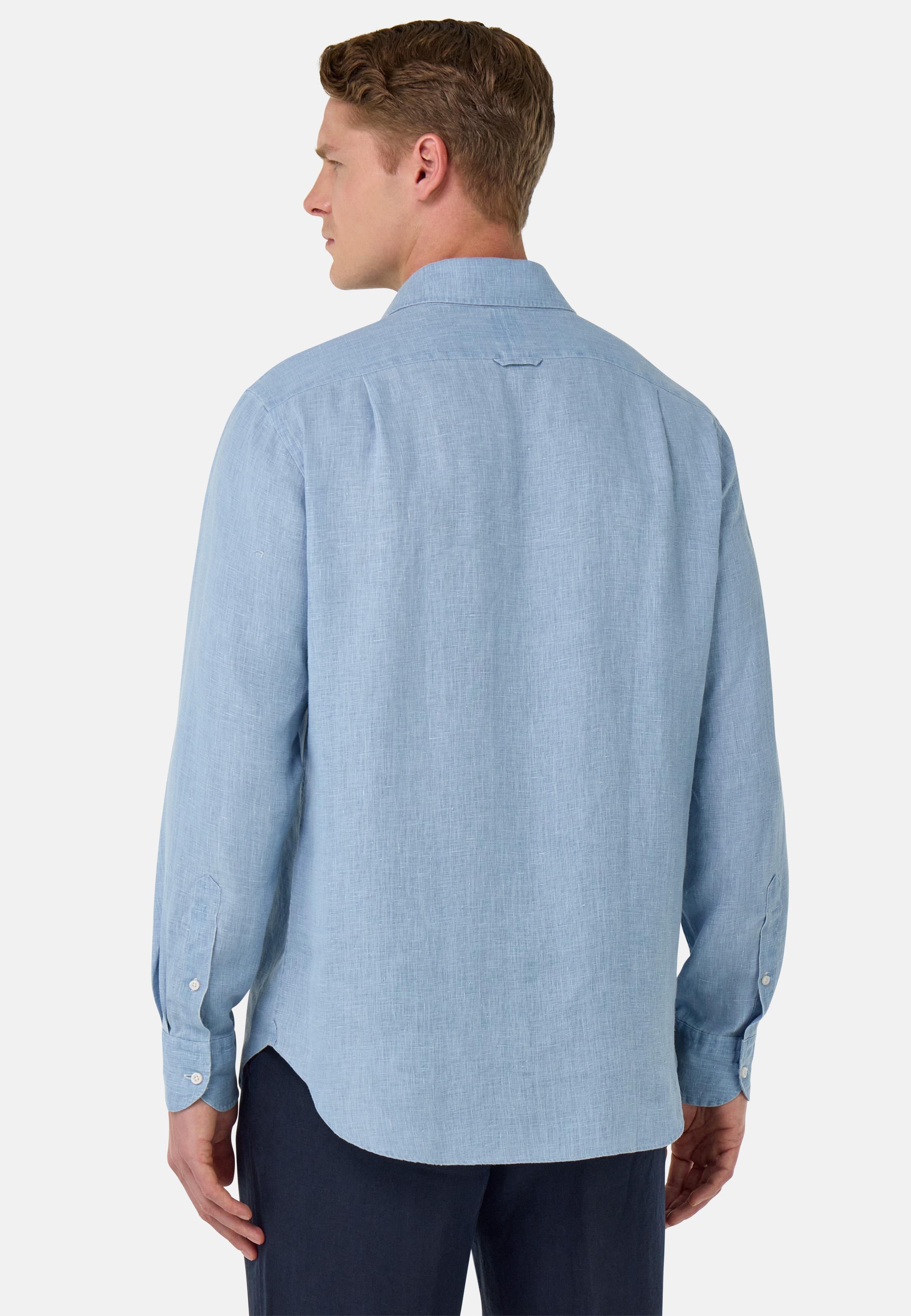 Regular Fit Linen Shirt Blue, , large image number 1