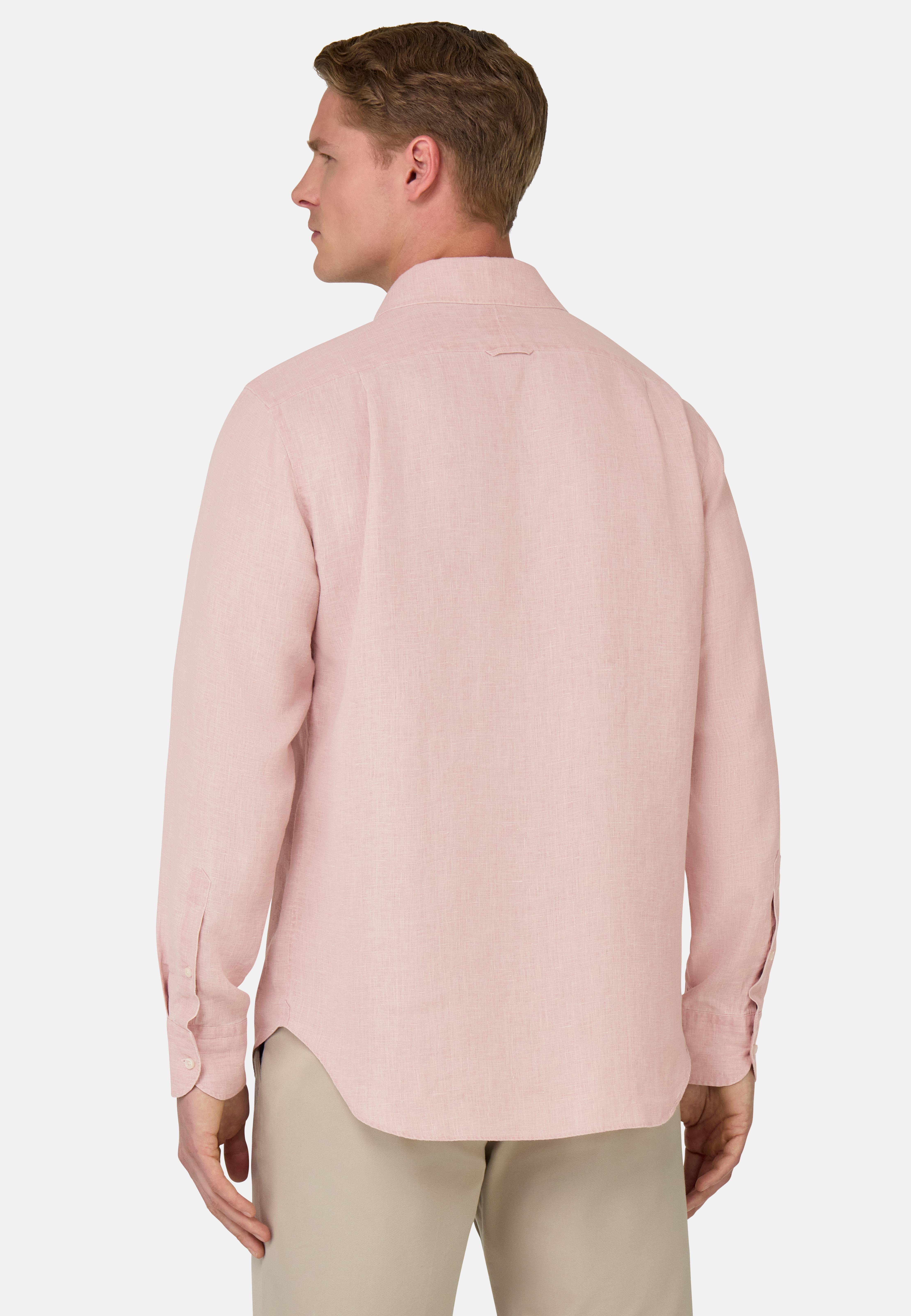 Regular Fit Linen Shirt Pink, , large image number 1