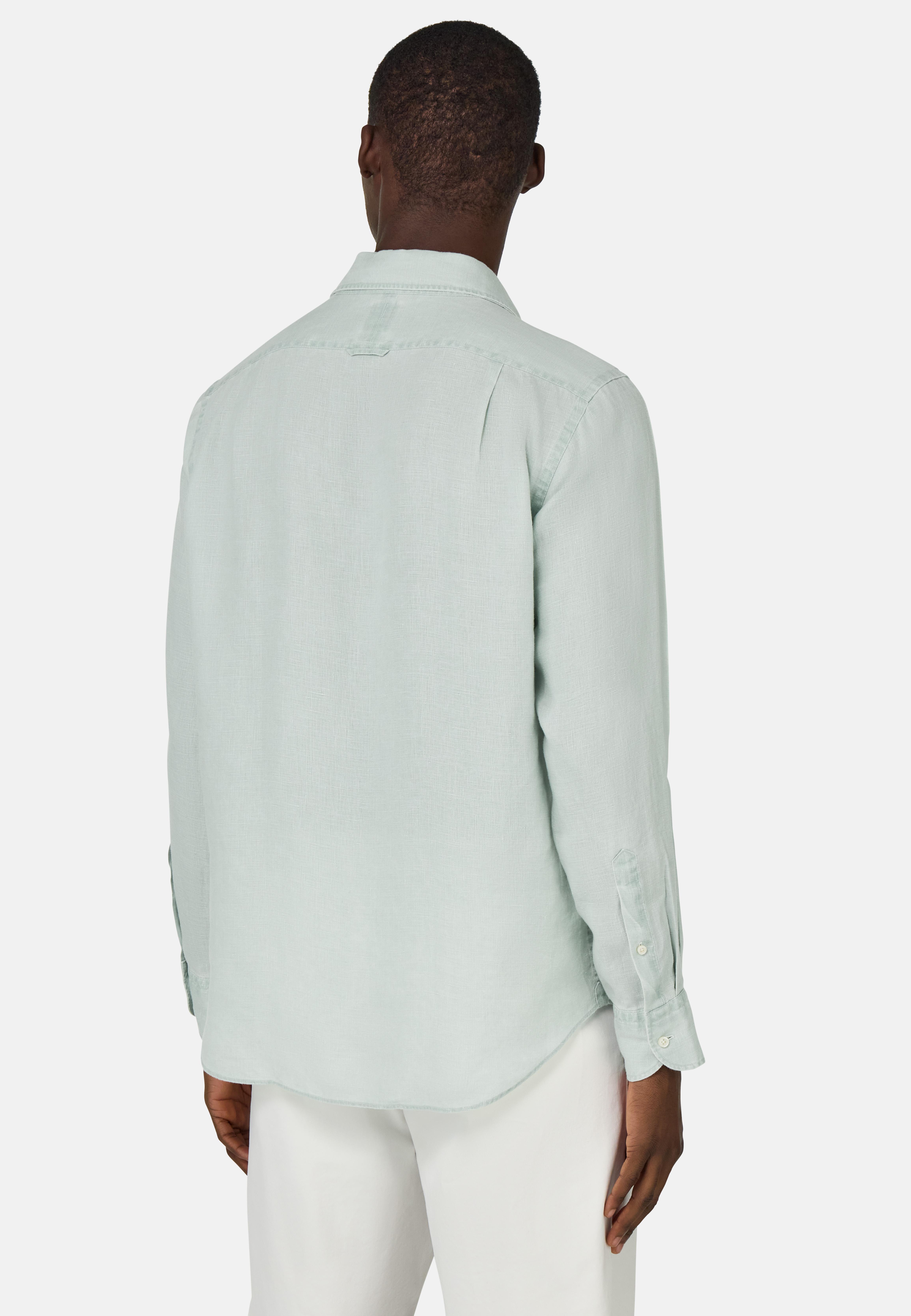 Regular Fit Linen Shirt Green, , large image number 1