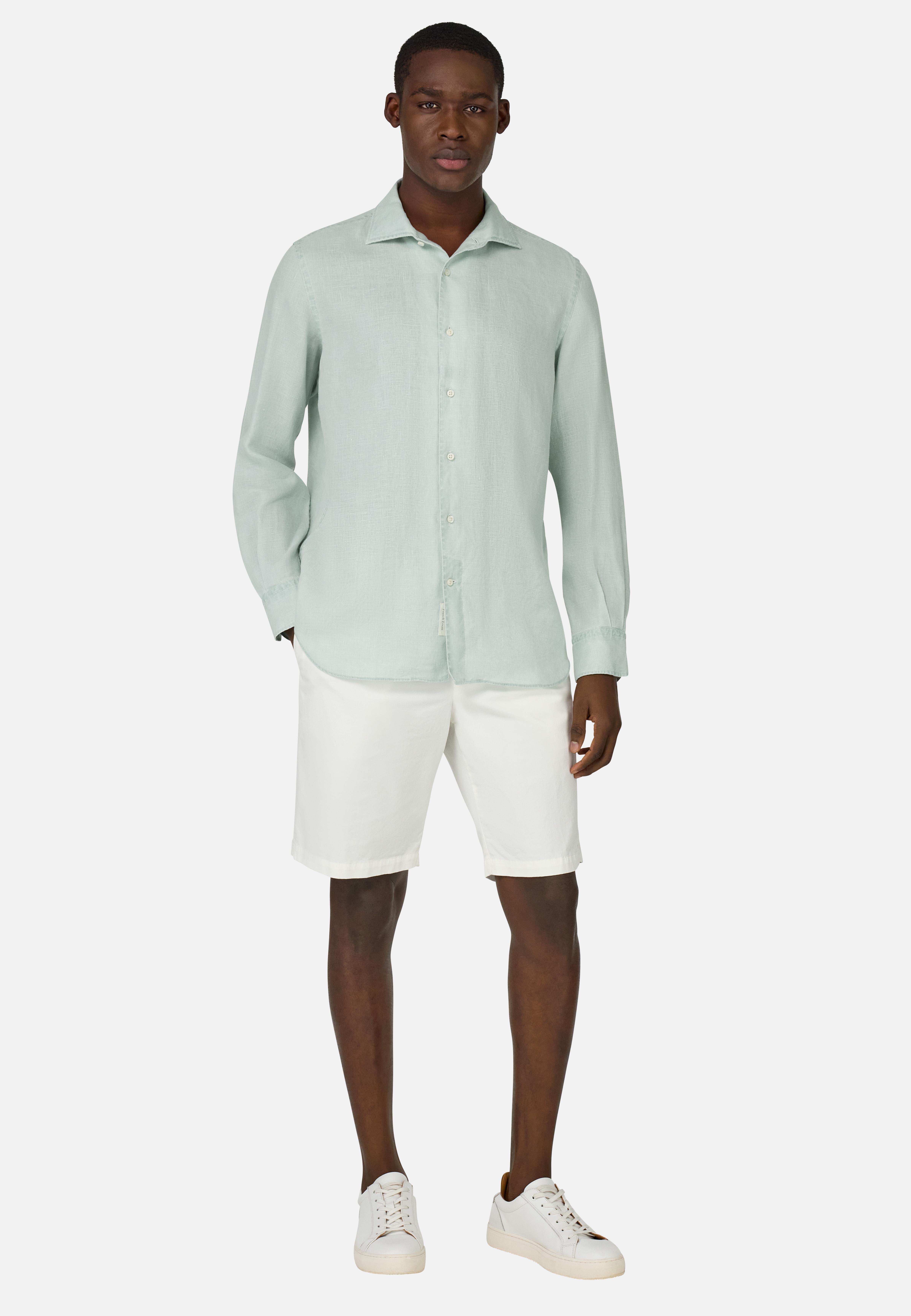 Regular Fit Linen Shirt Green, , large image number 3