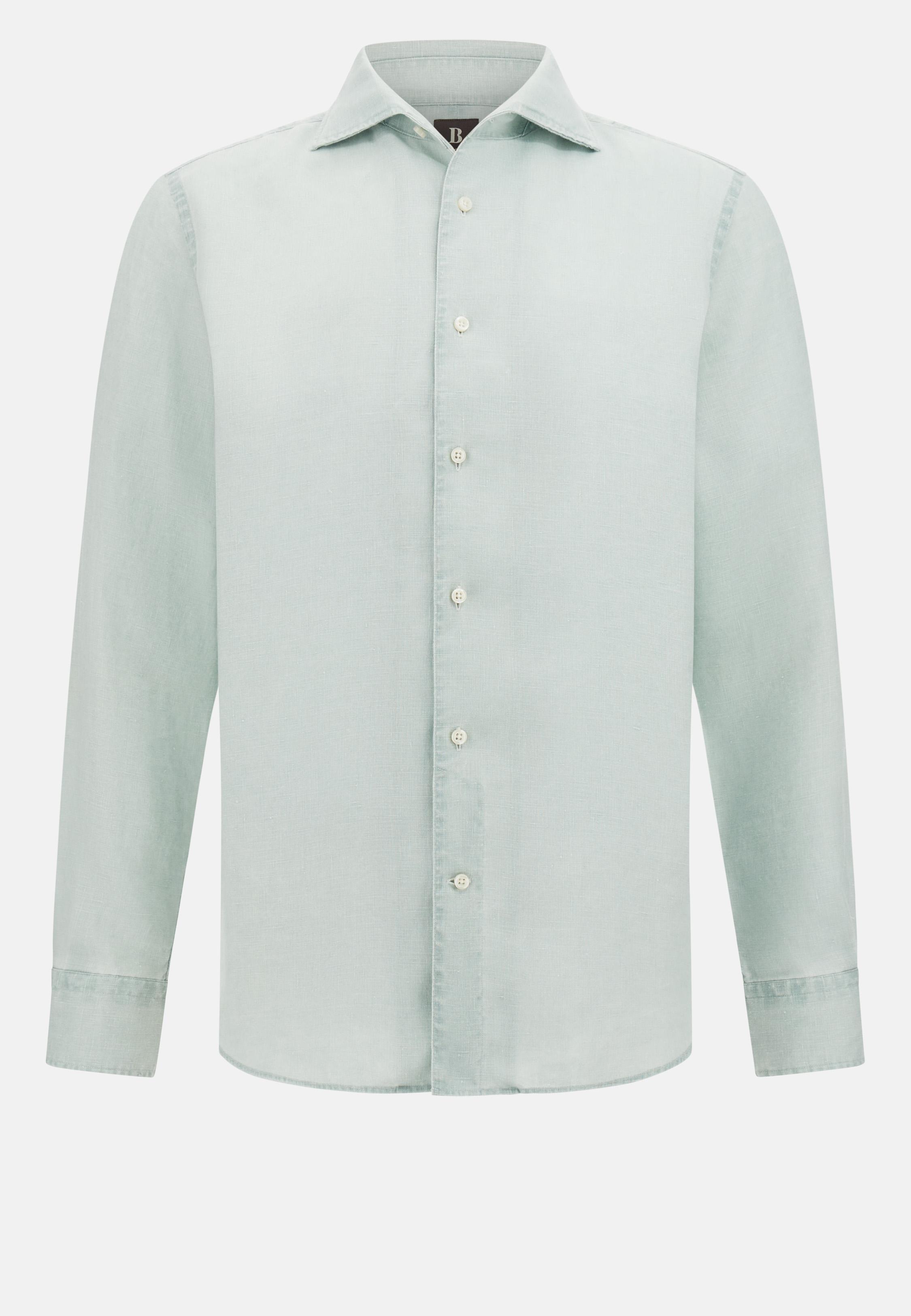 Regular Fit Linen Shirt Green, , large image number 4