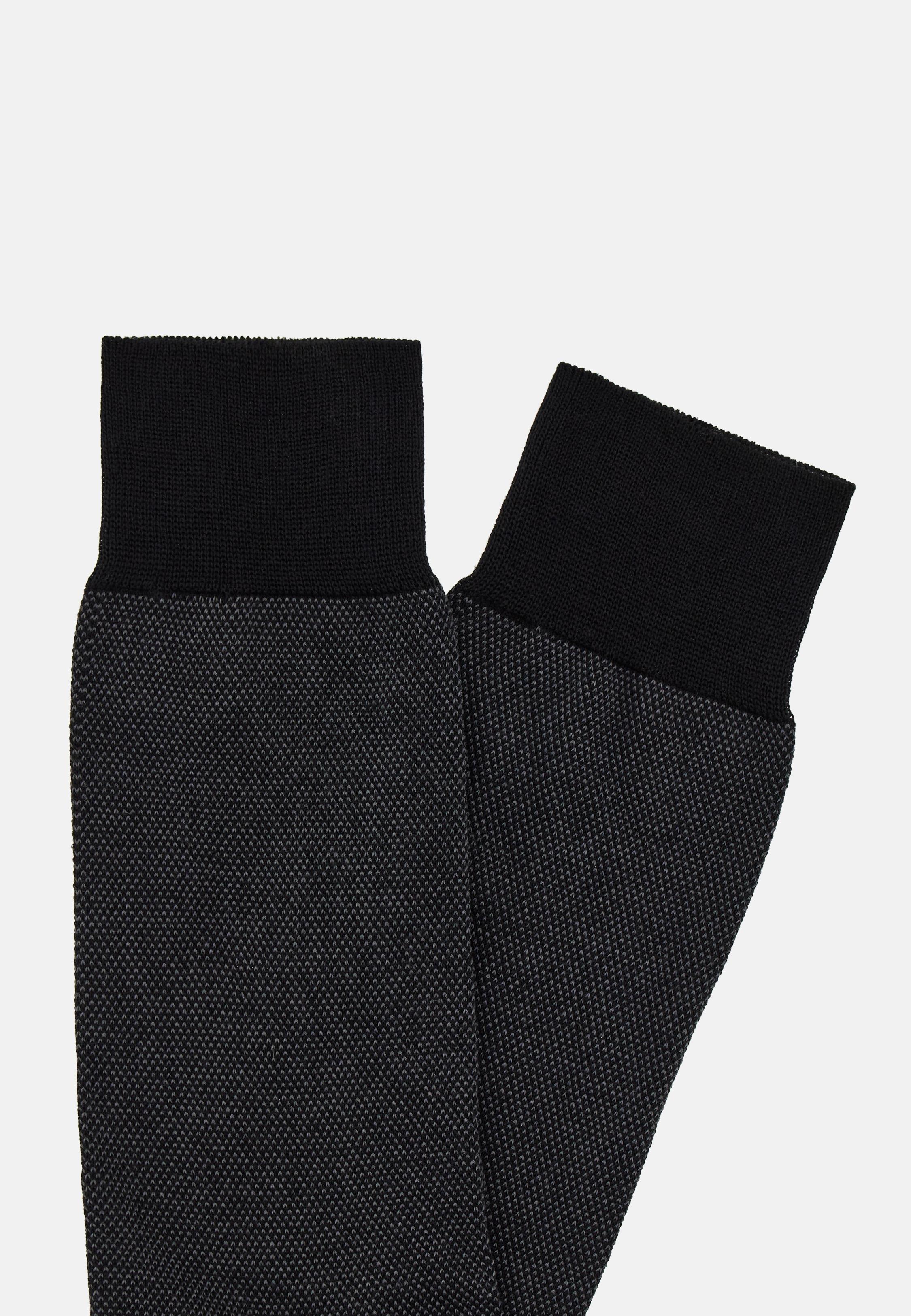 Cotton Oxford Socks Black, Black, medium
