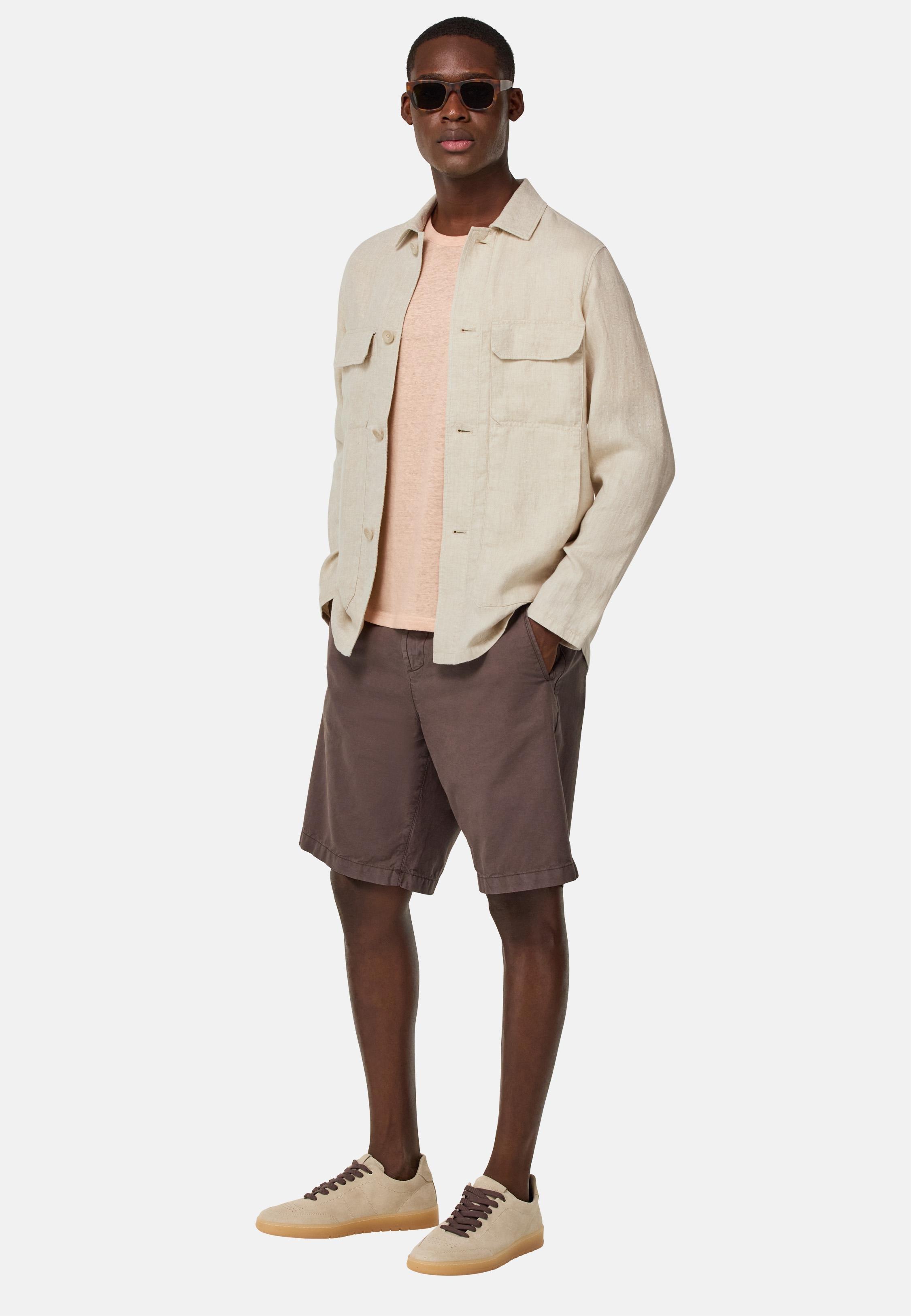 Bond Linen Shirt Jacket Beige, , large image number 3