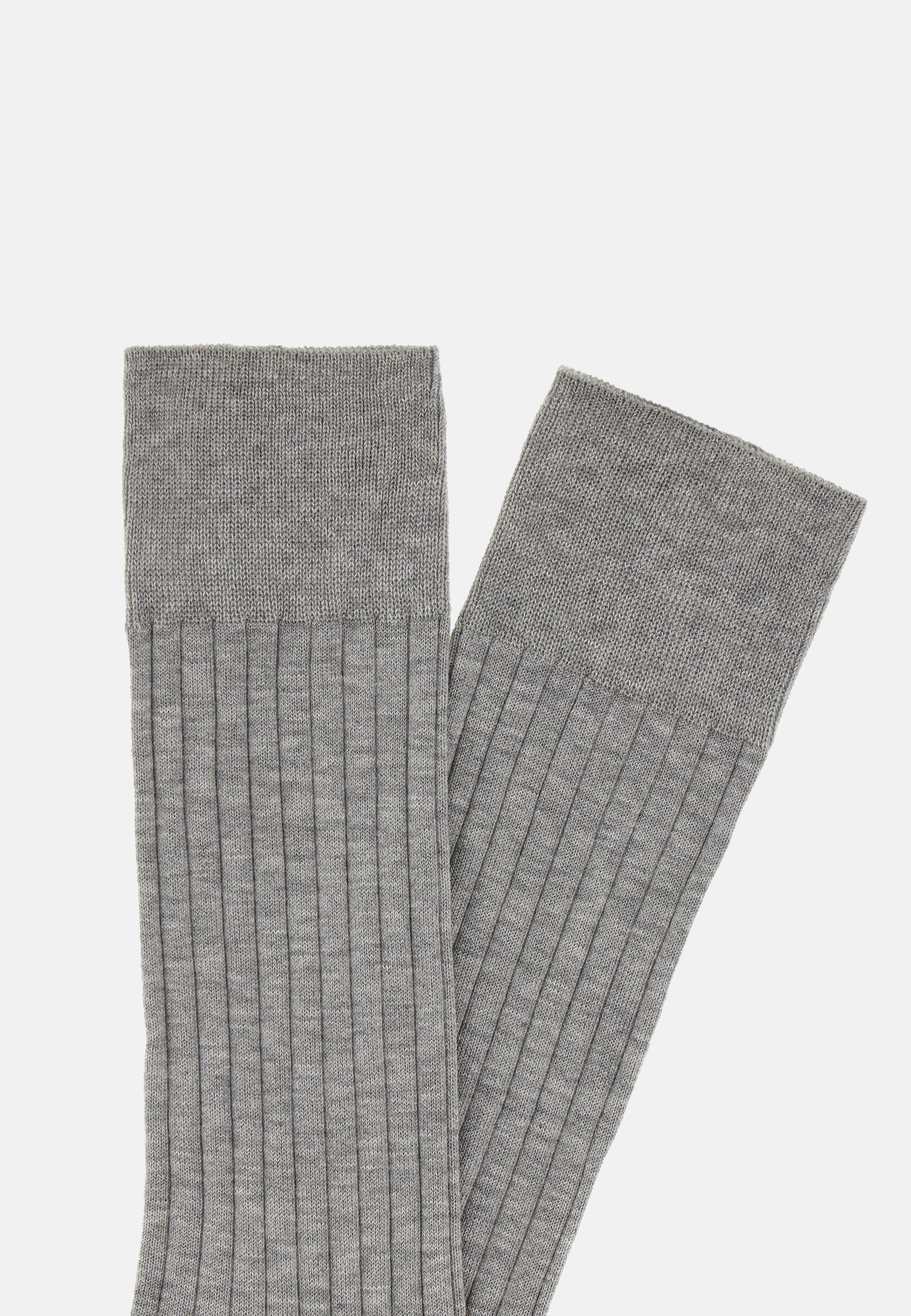 Cotton Lisle Socks Grey, 3901_GREY, large image number 0