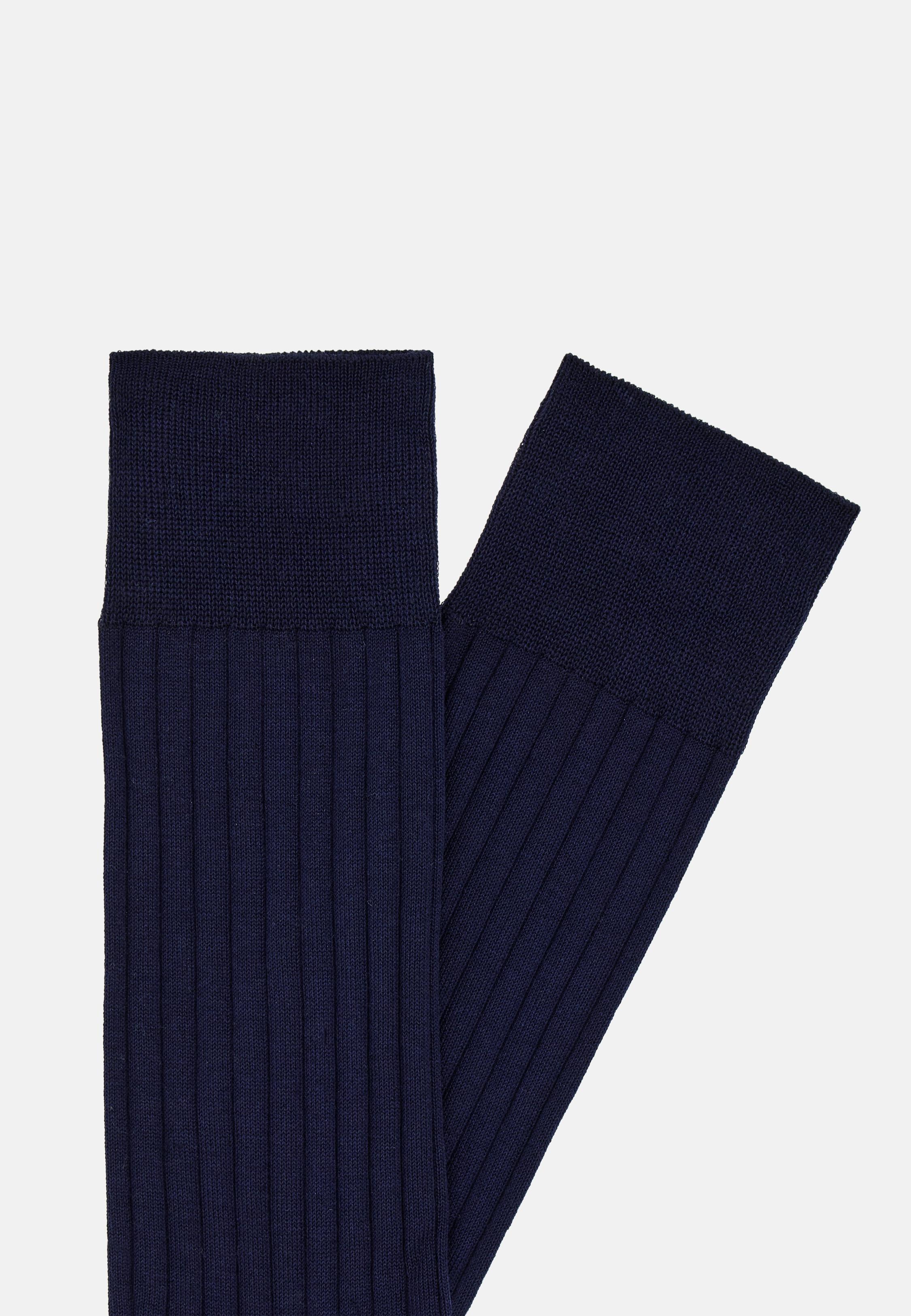 Cotton Lisle Socks Navy, Navy blue, large image number 0