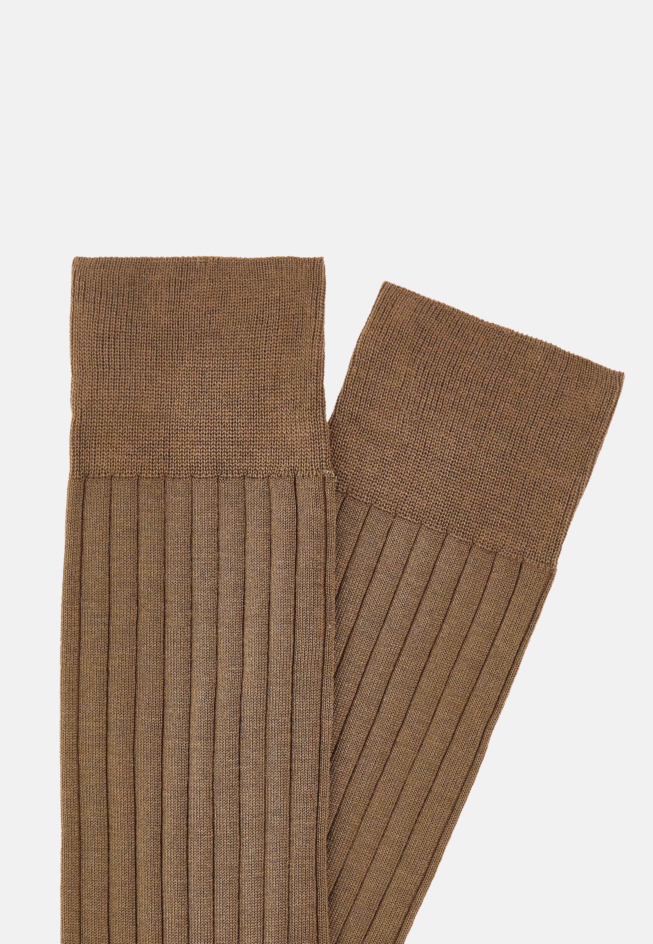 Cotton Lisle Socks Brown, 3901_TAUP, large image number 0