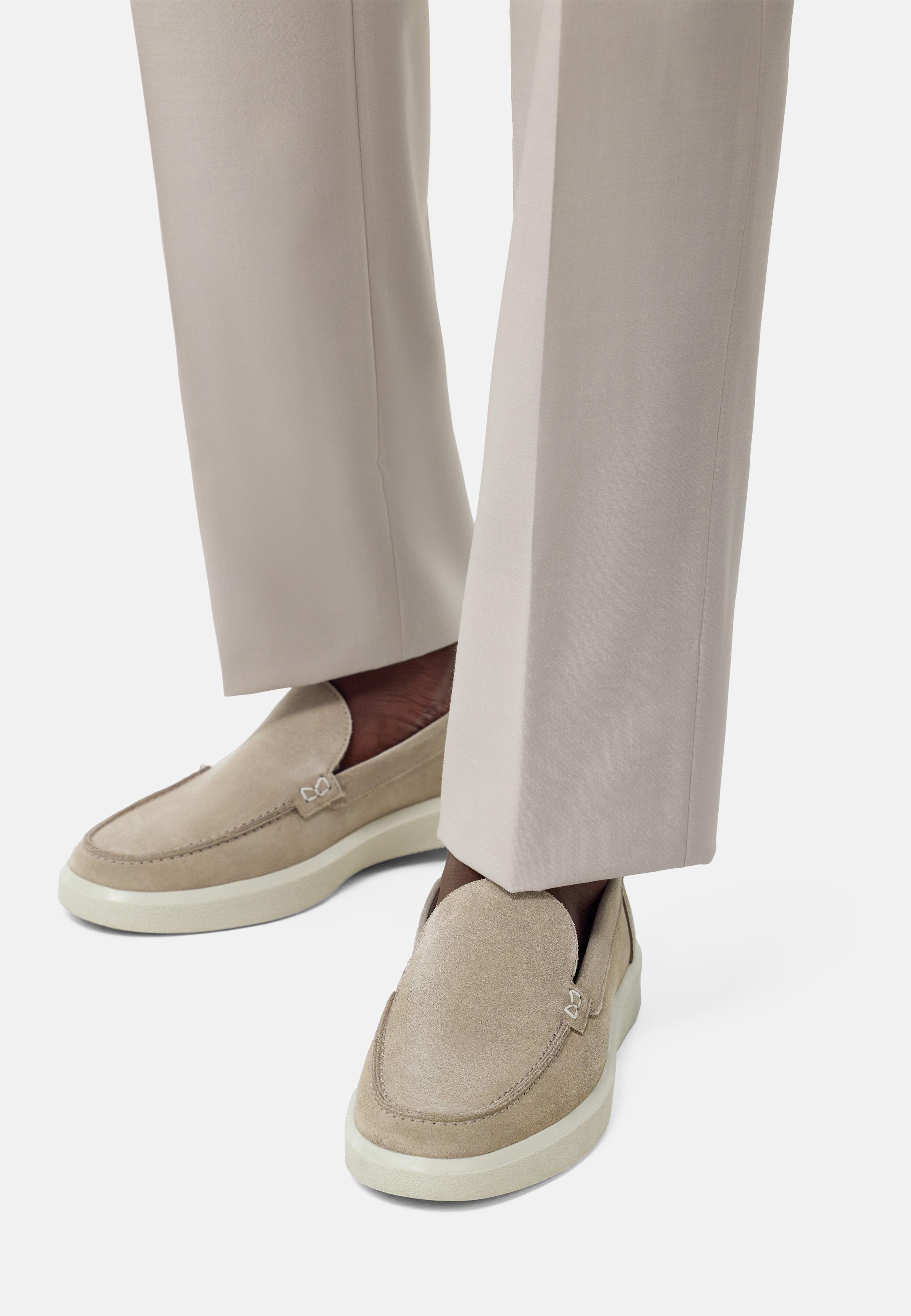 Stratus Loafers In Suede Leather Beige, , large image number 0