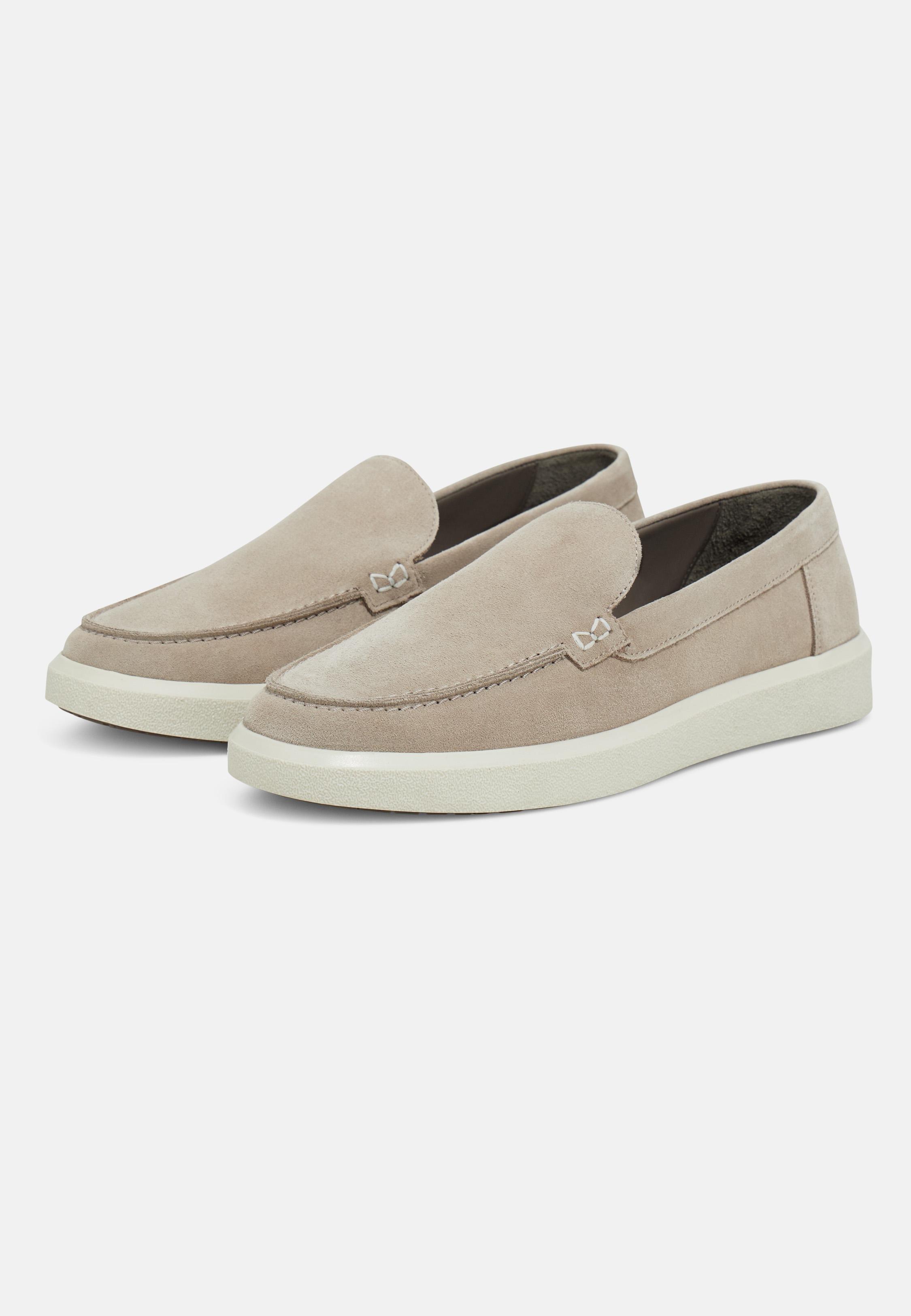 Stratus Loafers In Suede Leather Beige, , large image number 1