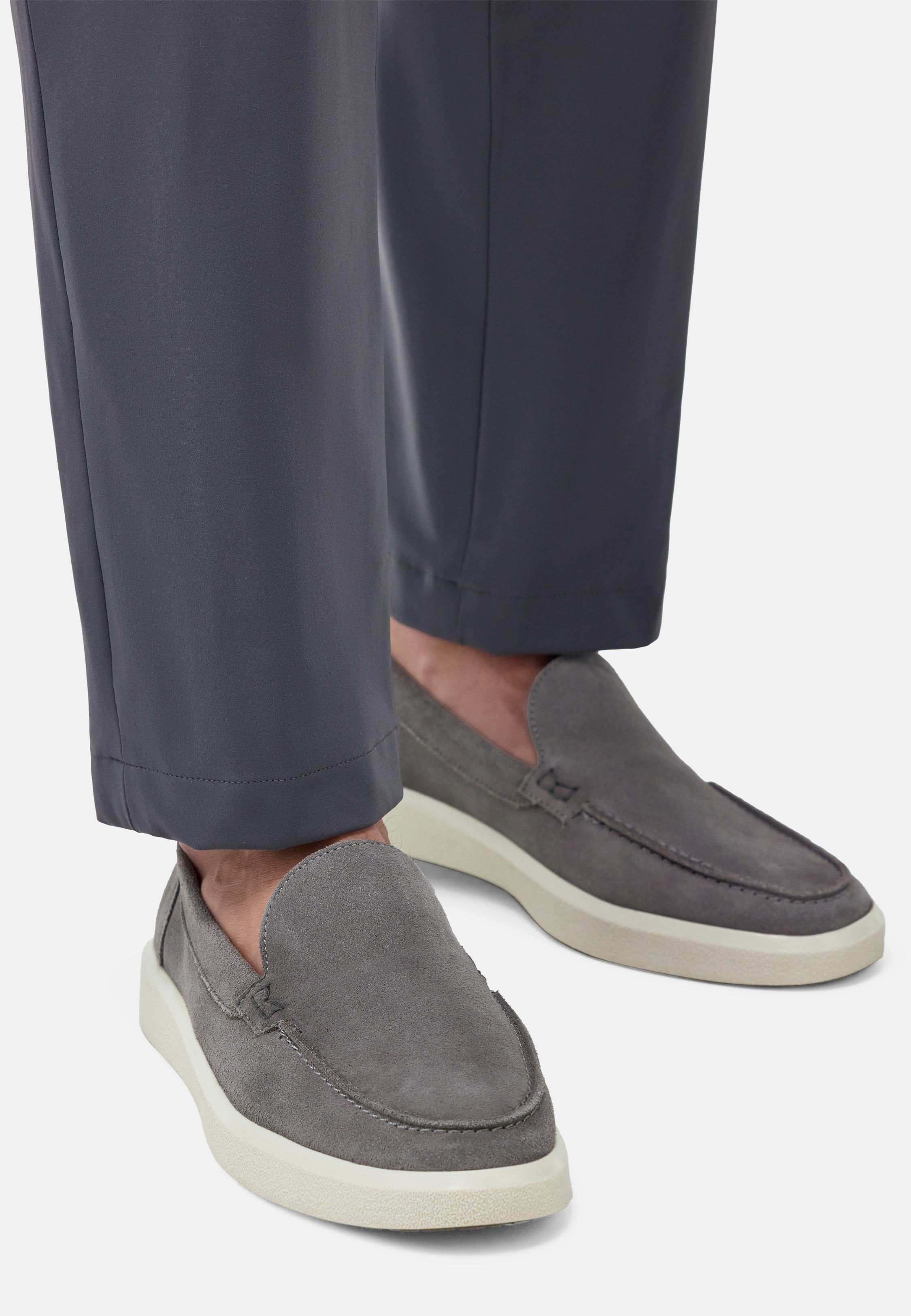 Stratus Loafers In Suede Leather Grey, , large image number 0