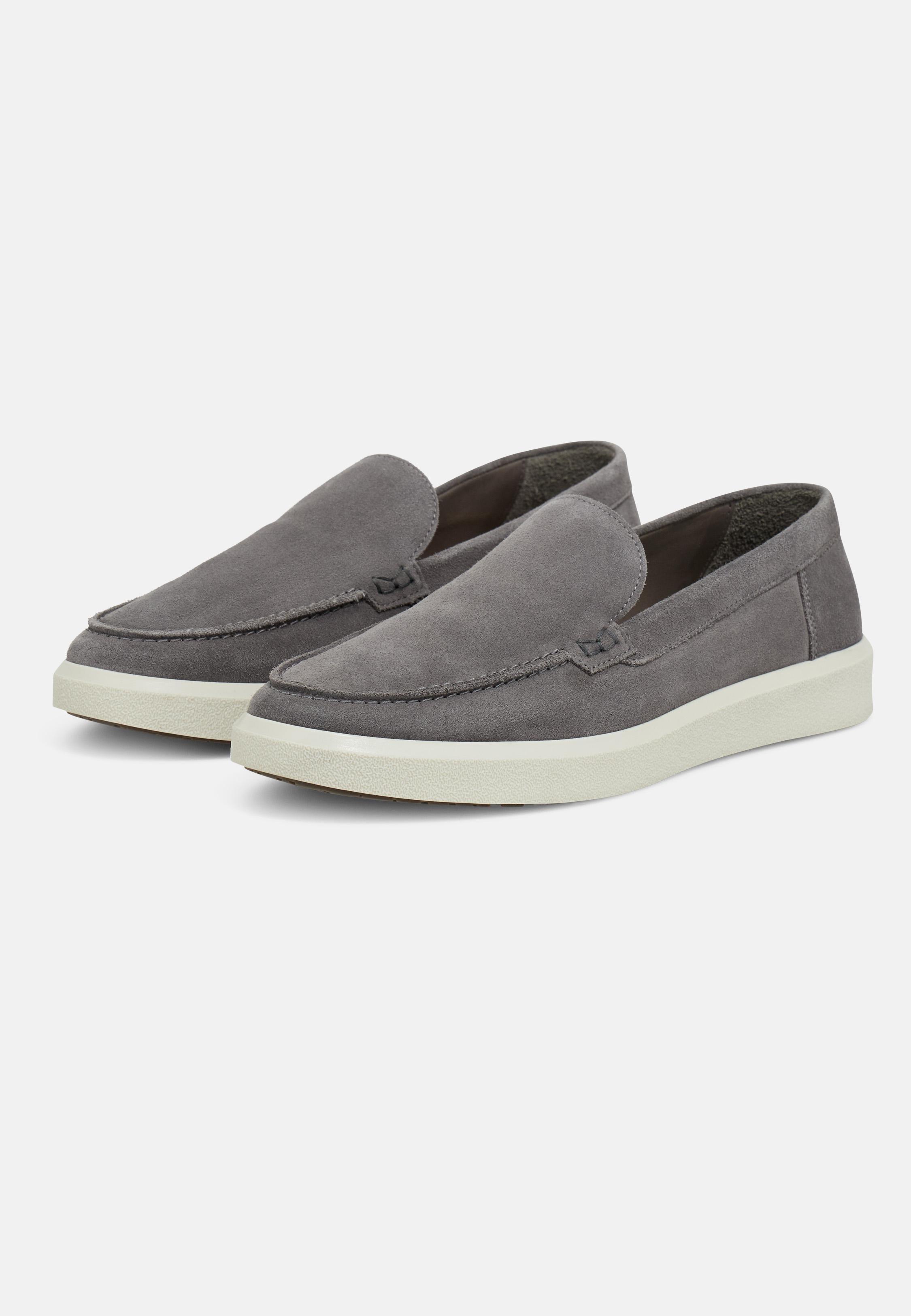 Stratus Loafers In Suede Leather Grey, , large image number 1