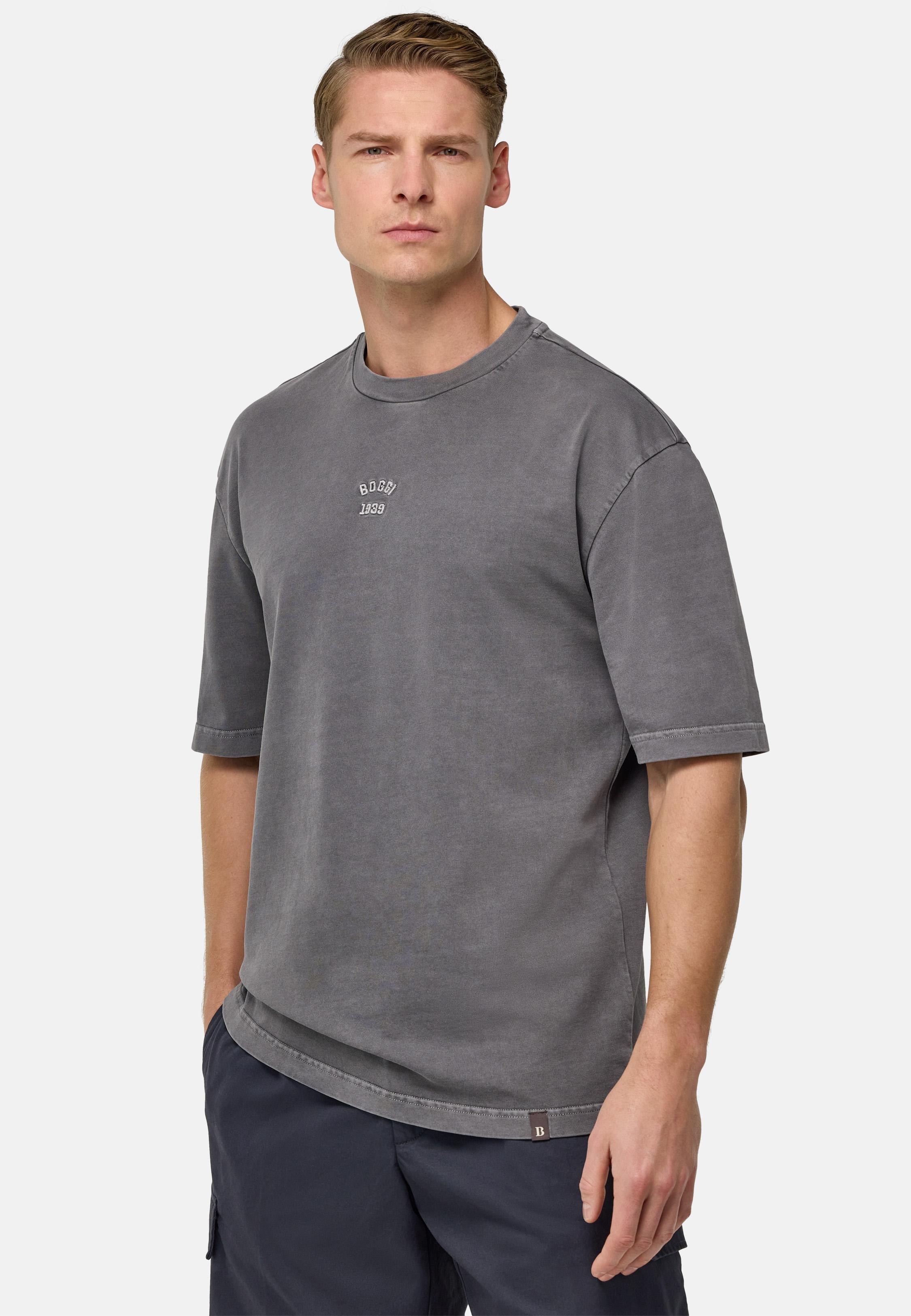 Grey Cotton Jersey T-Shirt, , large image number 1