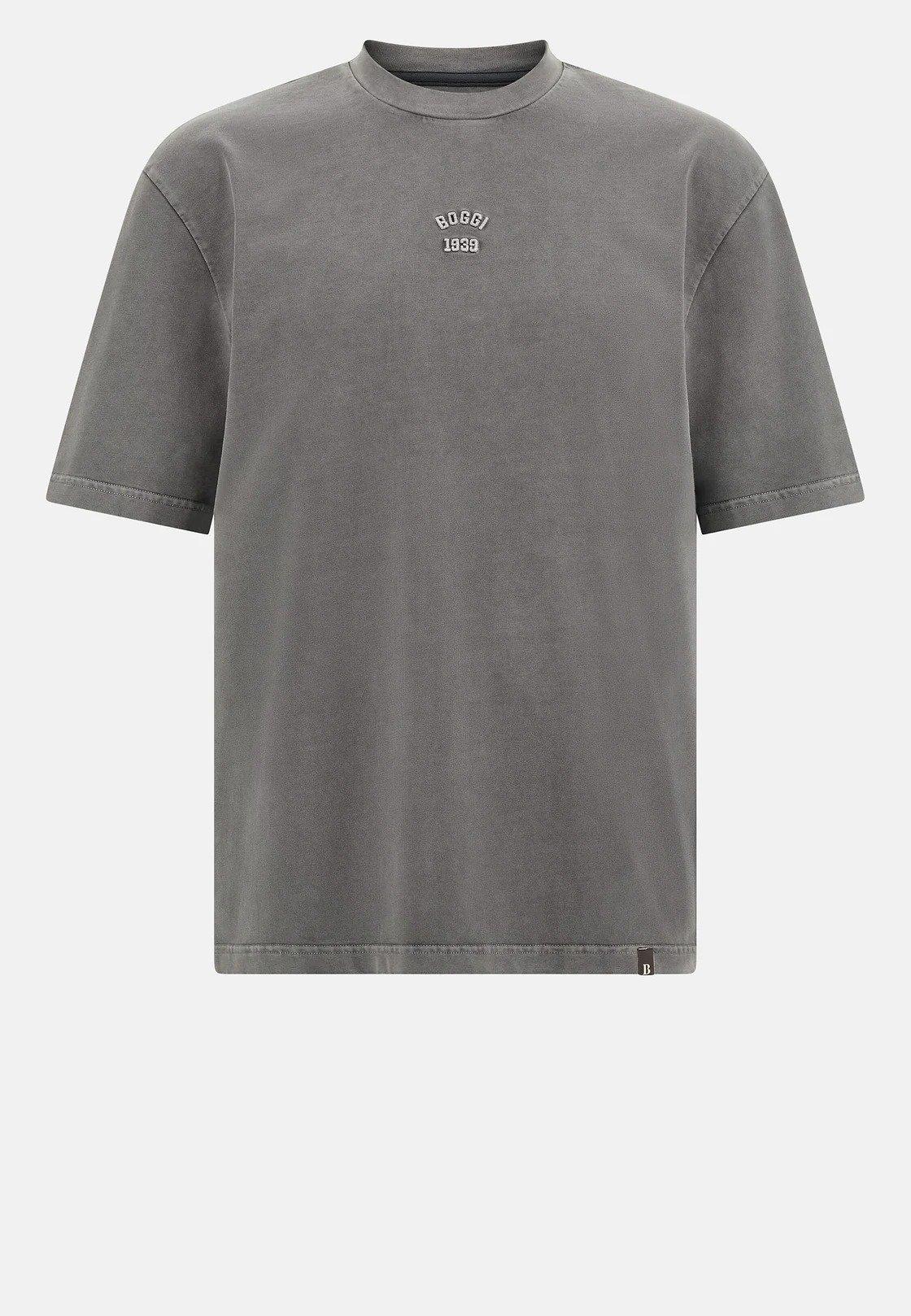 Grey Cotton Jersey T-Shirt, , large image number 6