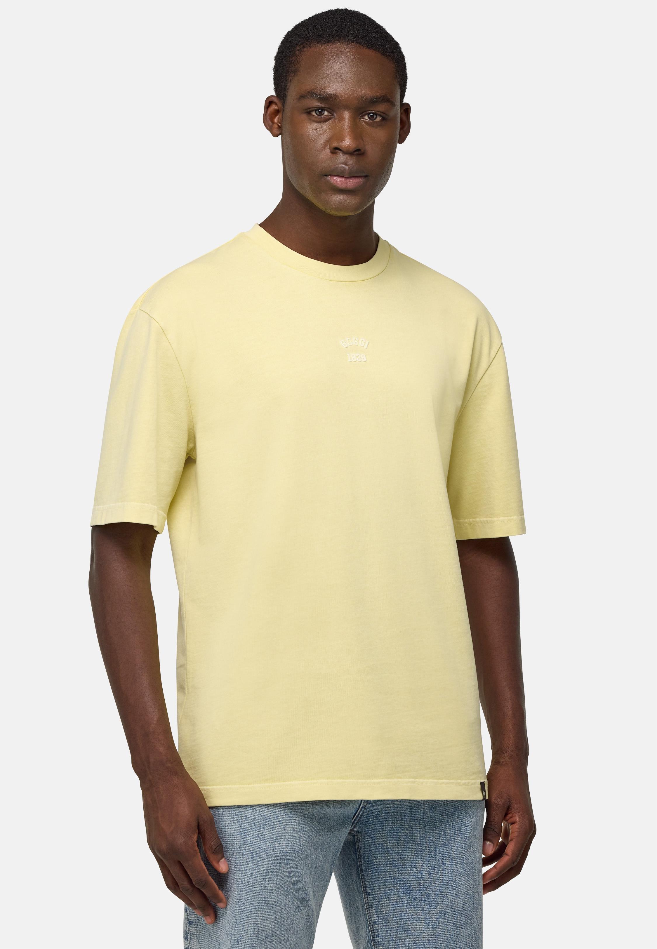 Yellow Cotton Jersey T-Shirt, , large image number 1