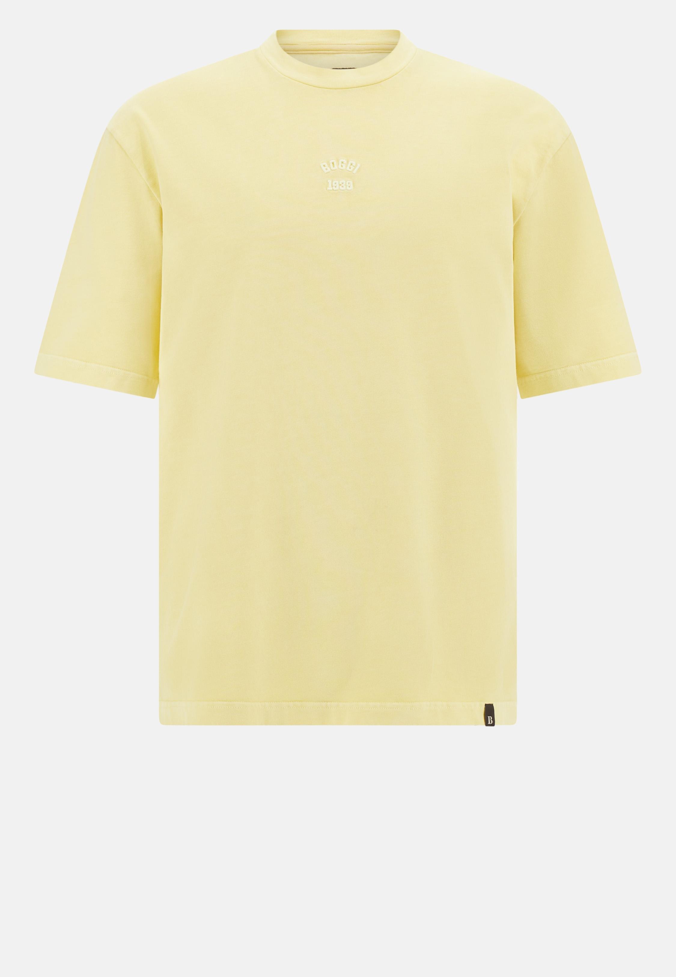 Yellow Cotton Jersey T-Shirt, , large image number 5