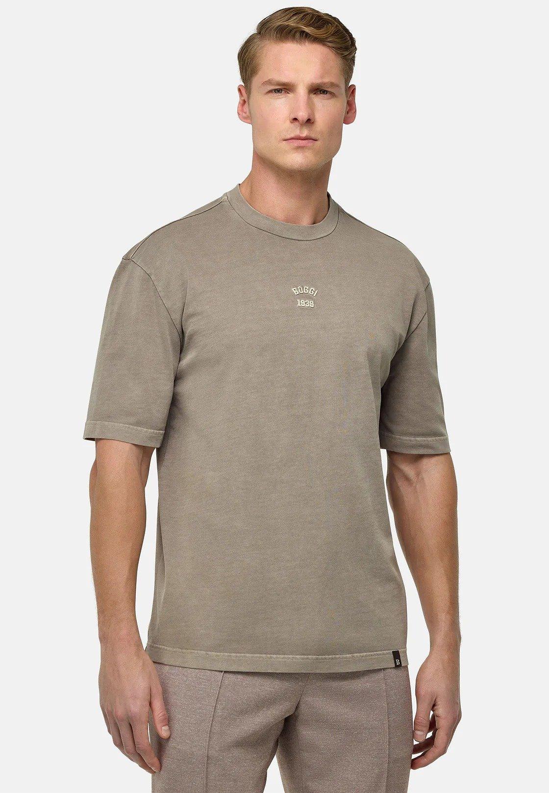 Cotton Jersey T-Shirt Brown, , large image number 2