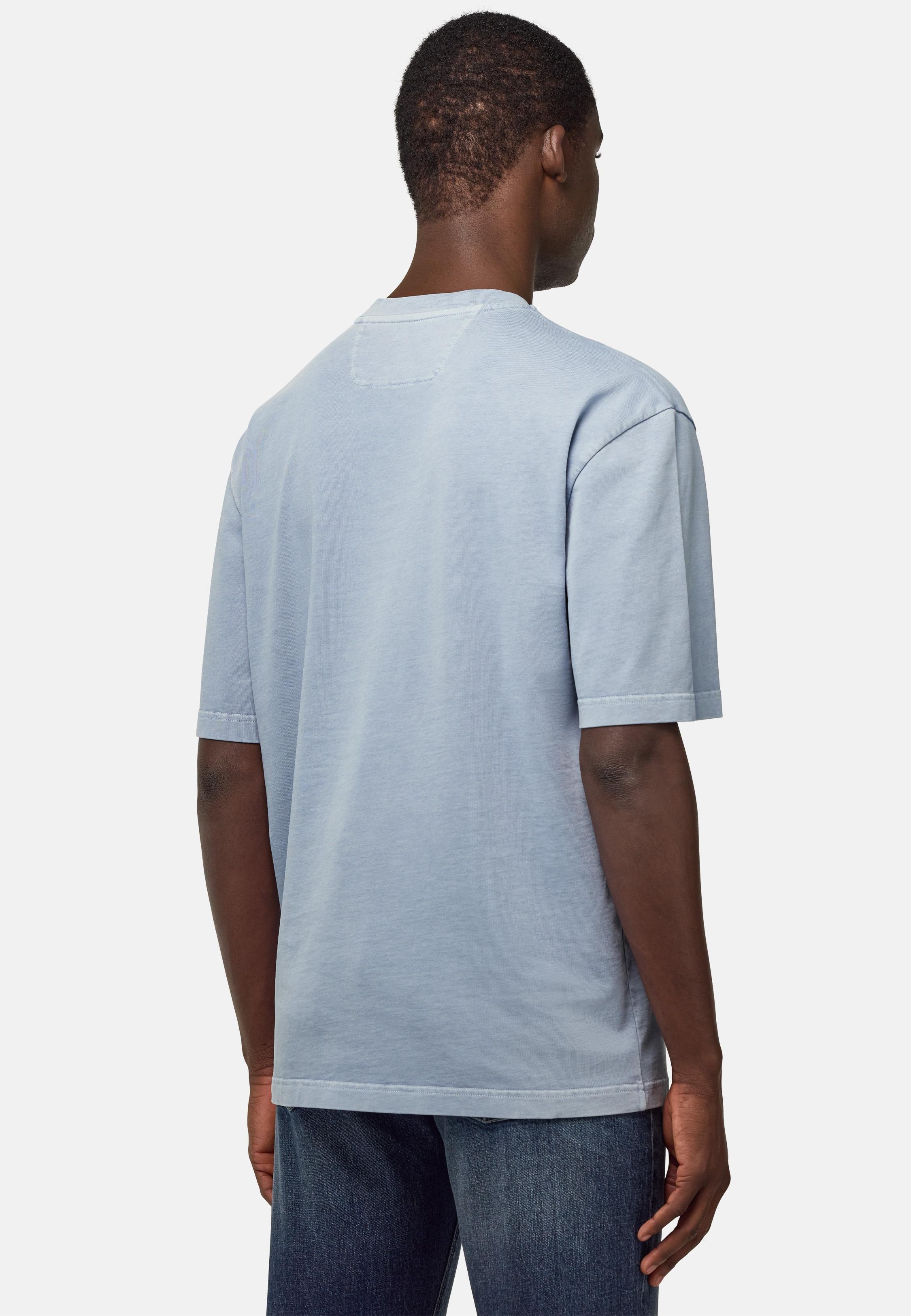 Cotton Jersey T-Shirt Blue, , large image number 3