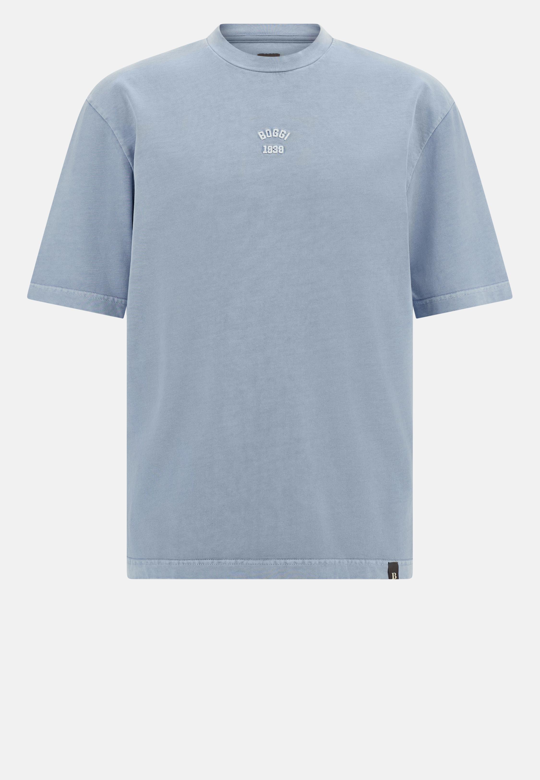 Cotton Jersey T-Shirt Blue, , large image number 5