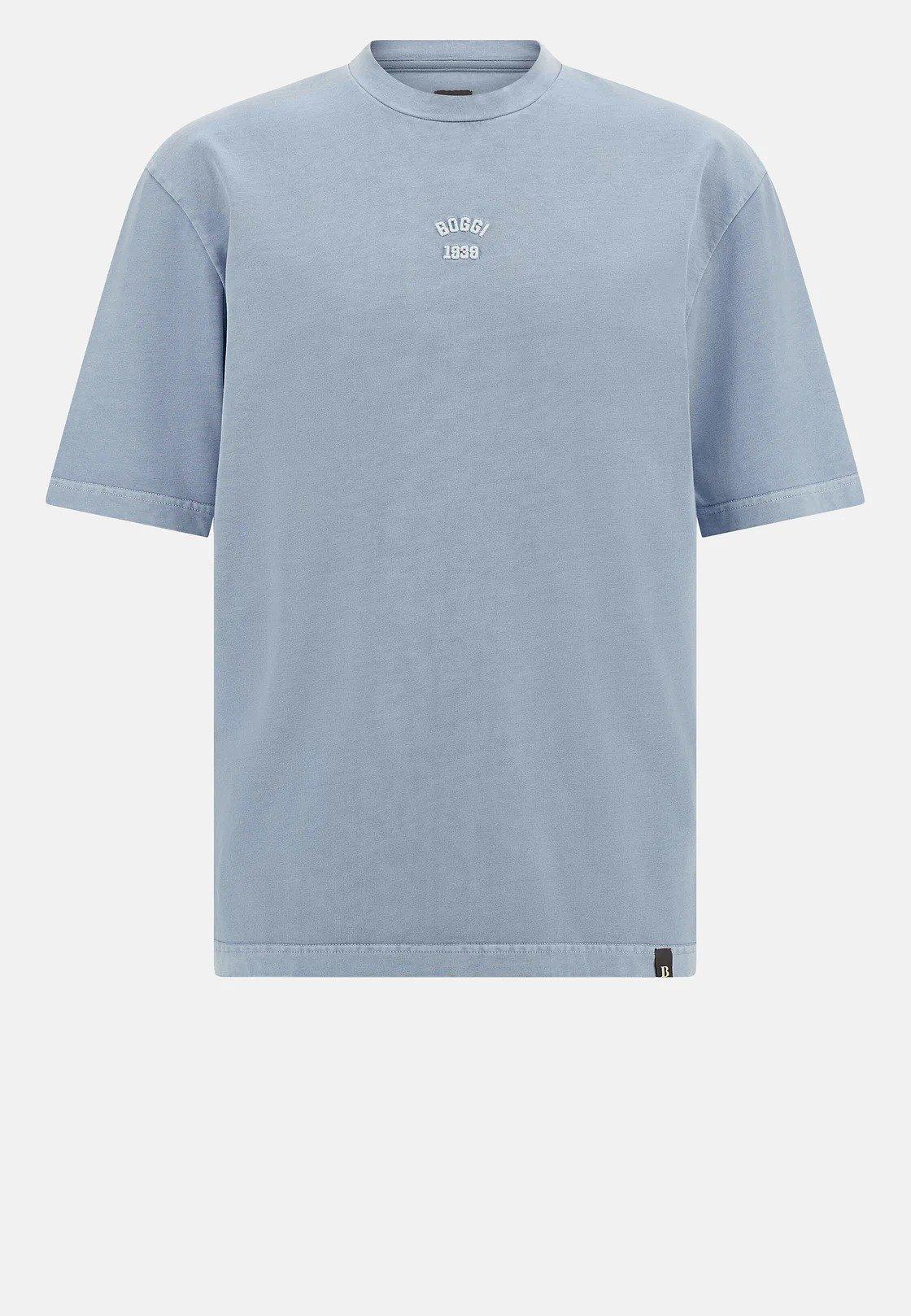T-Shirt in Cotton Jersey, Light Blue, Light Blue, large image number 7