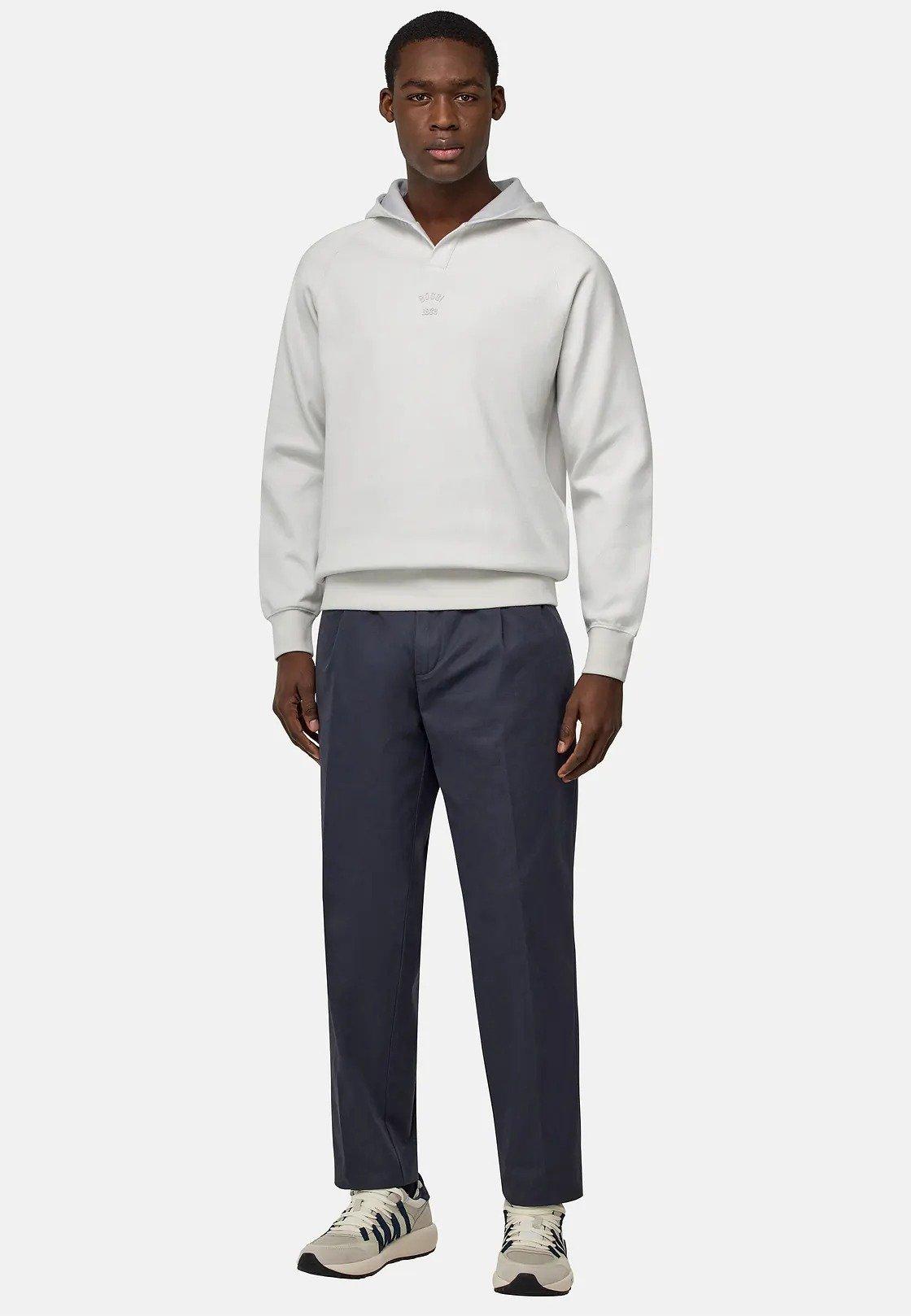 White Texture Casual Hoodie, , large image number 0