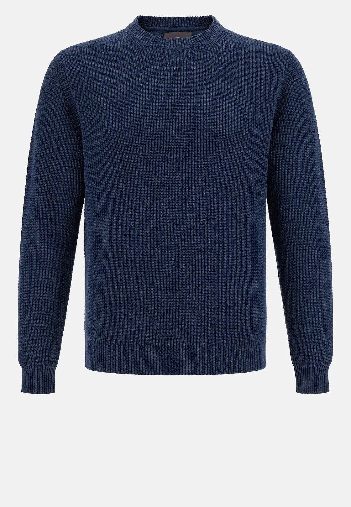 Navy Cotton Crew Neck Jumper, , large image number 4