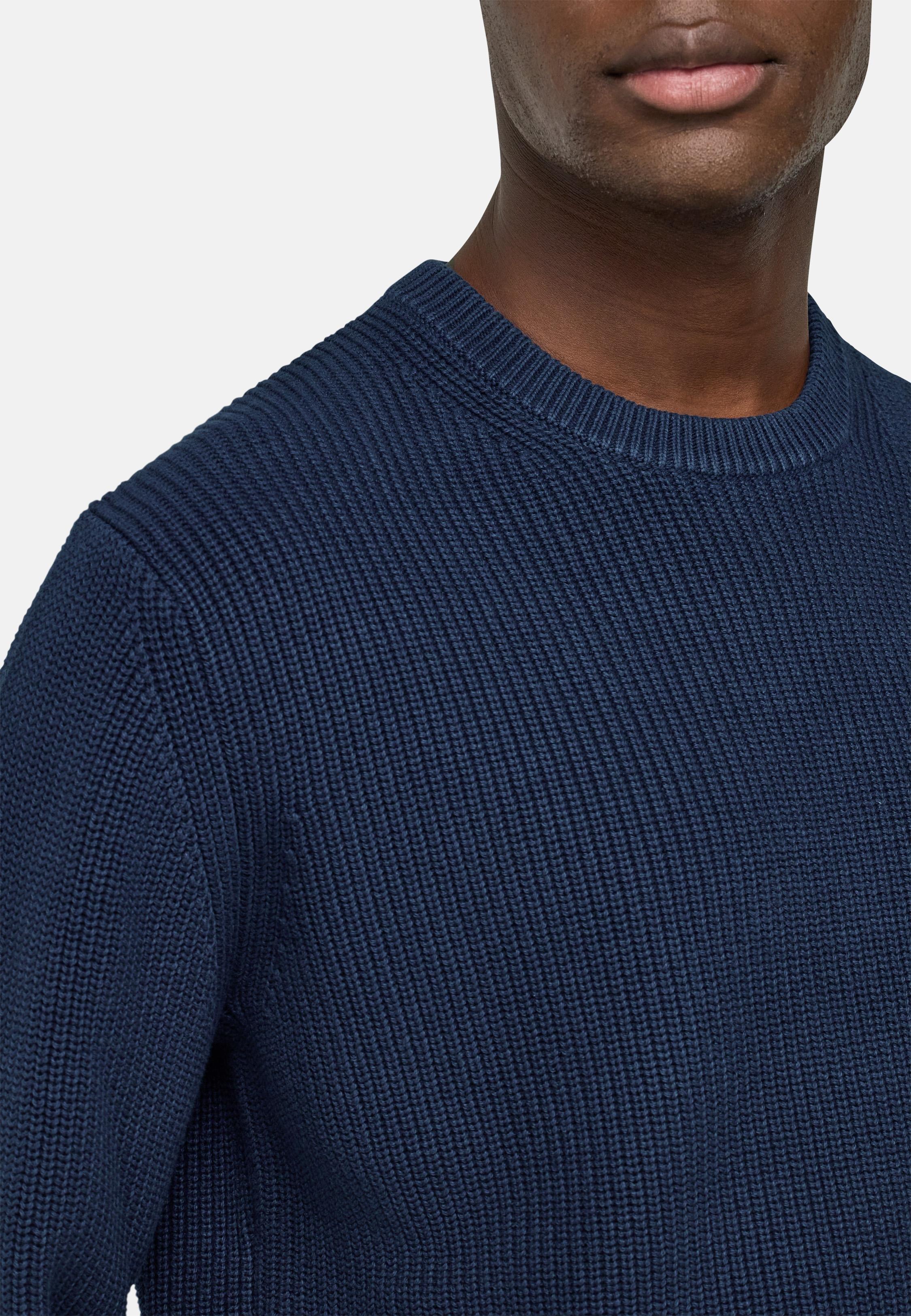 Navy Solid Casual Jumper, , large image number 5