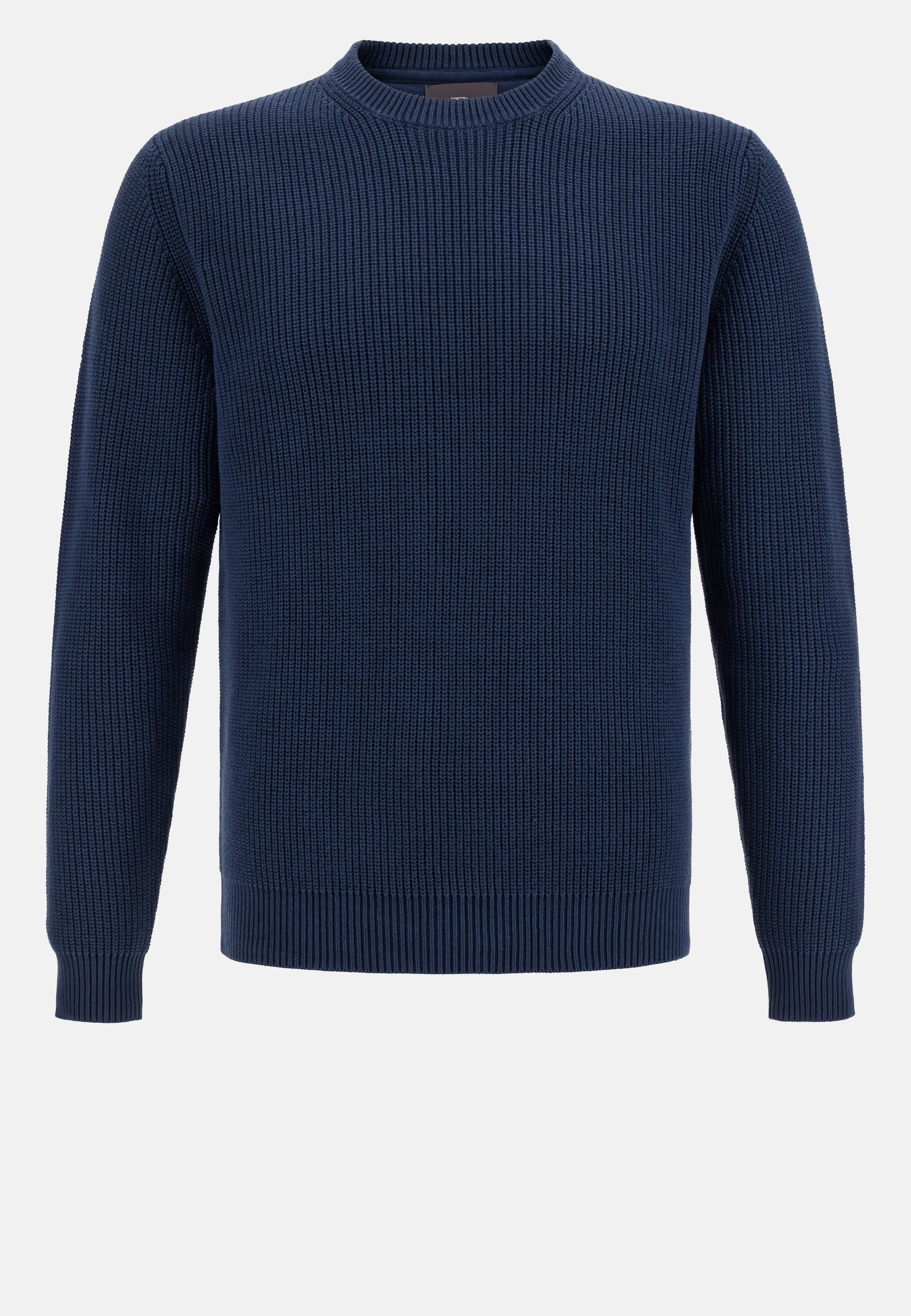 Navy Solid Casual Jumper, , large image number 7