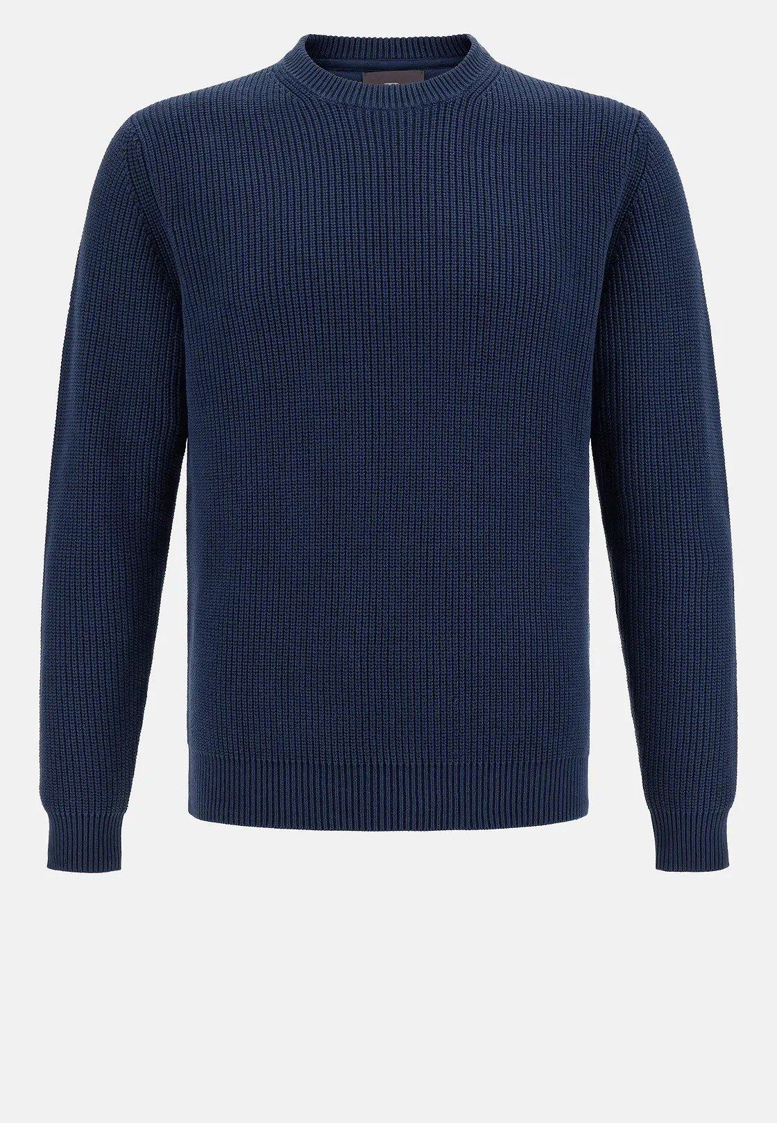 Navy Solid Casual Jumper, , large image number 8