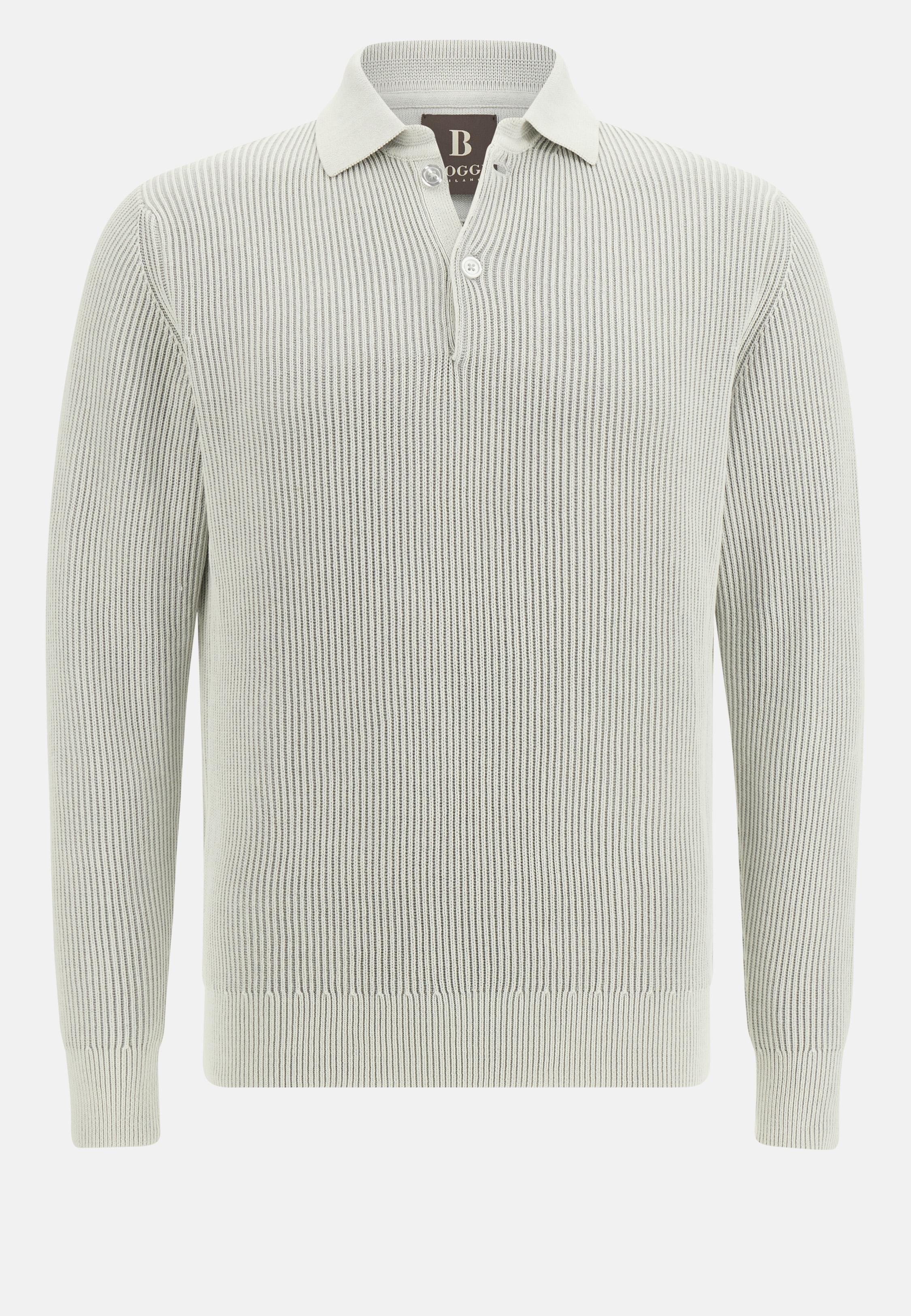 100% Organic Cotton Knitted Polo Shirt White, , large image number 7