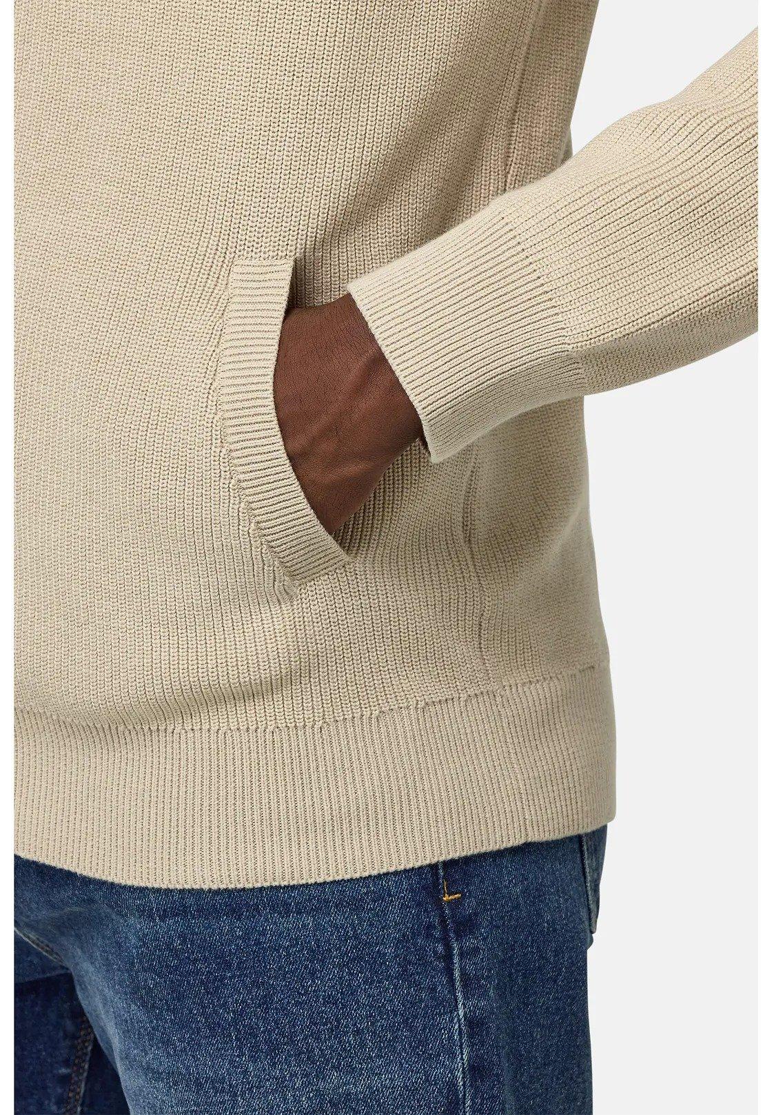 Beige Cotton Full-Zip Jumper, , large image number 3