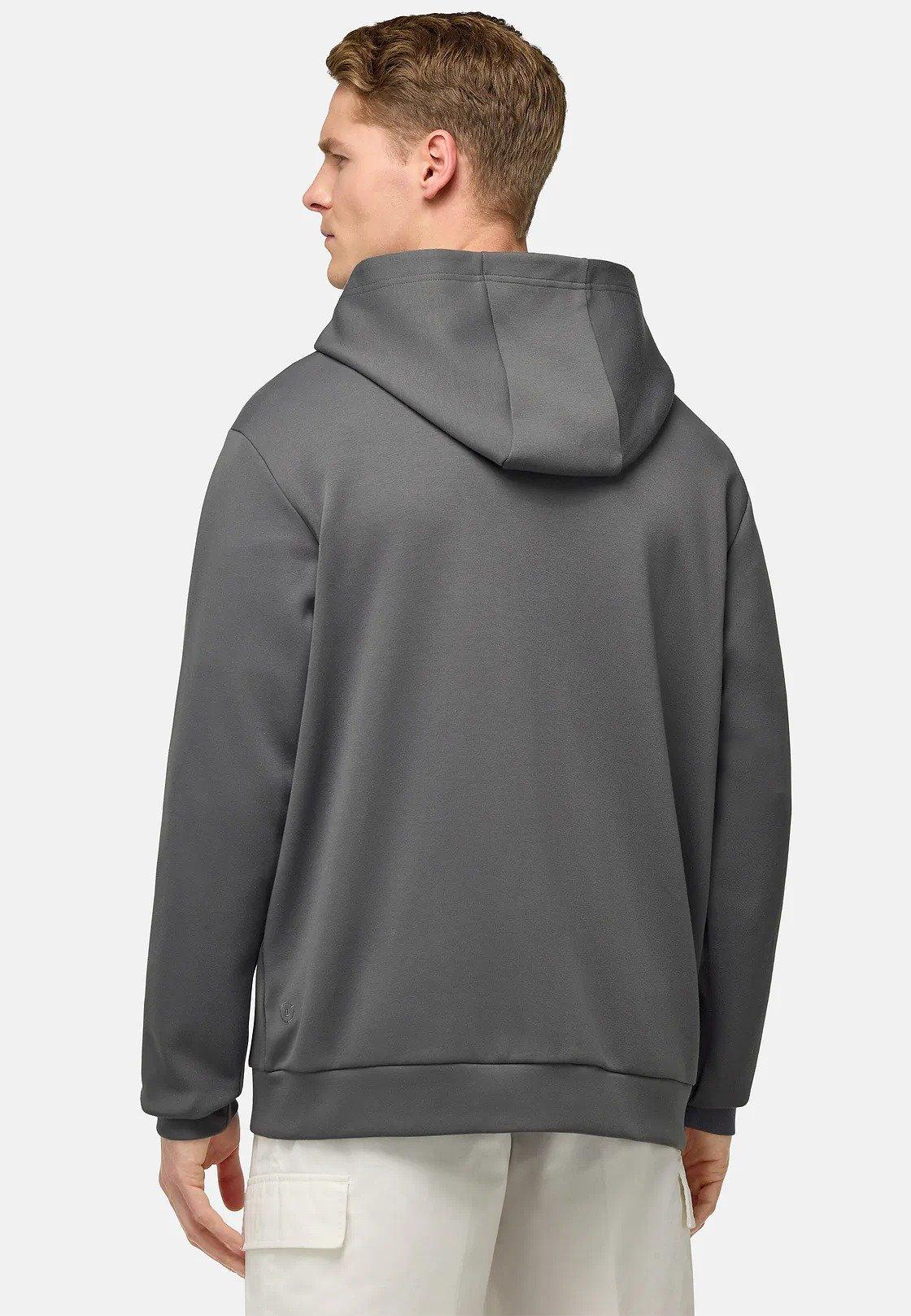 Grey Cotton Blend Full-Zip Sweatshirt, , large image number 2