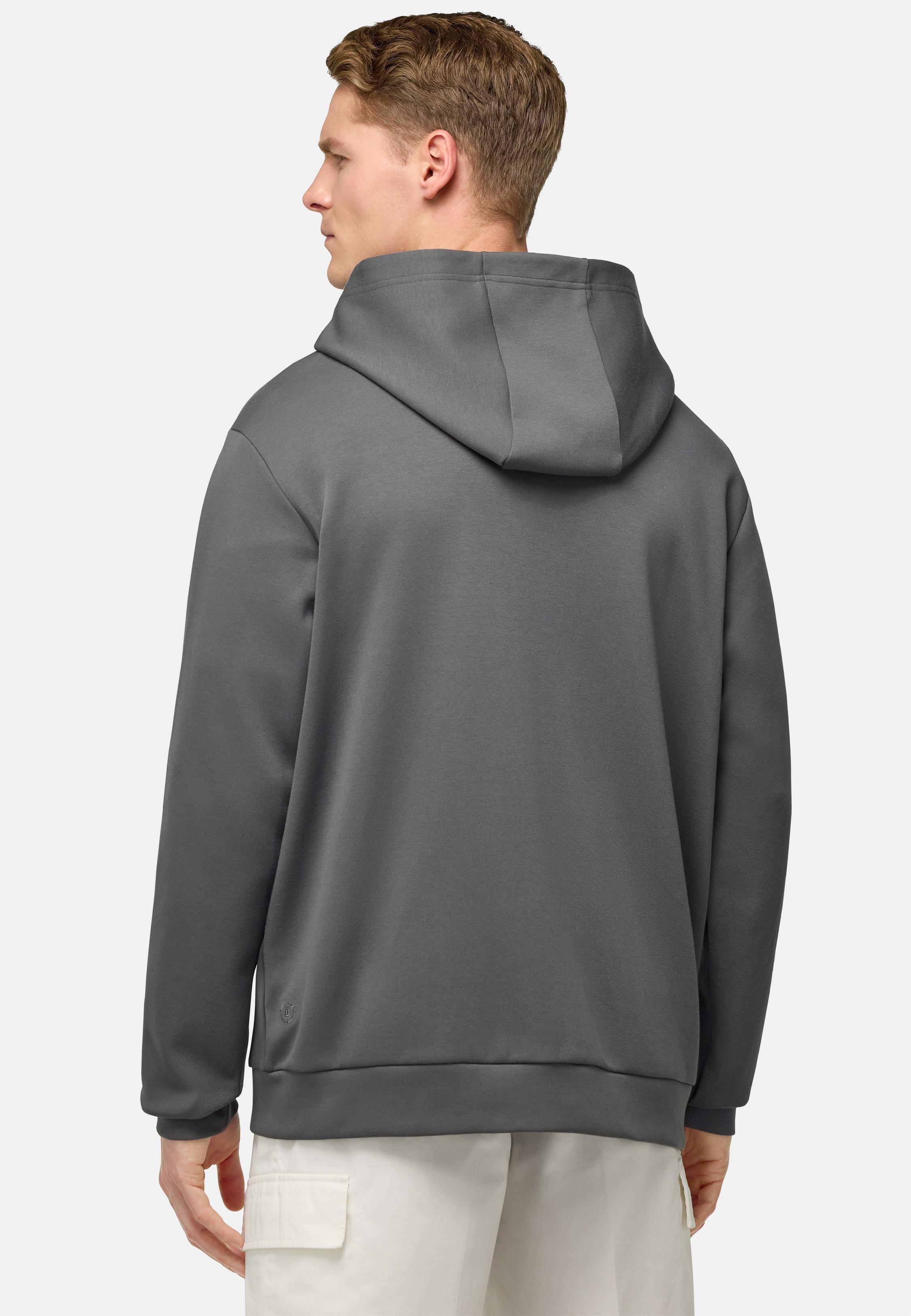 Cotton Blend Full-Zip Sweatshirt Grey, Charcoal, large image number 3