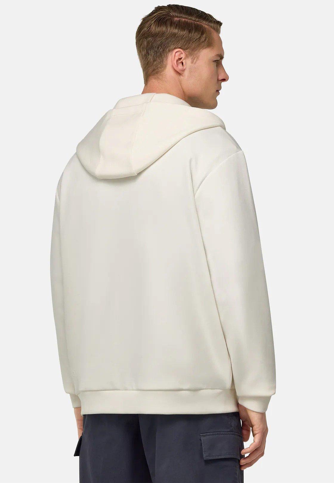 Cotton Blend Full-Zip Sweatshirt Cream, , large image number 4