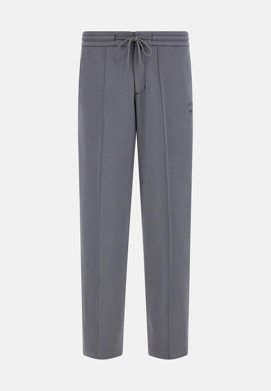 Grey Cotton Blend Fleece Trousers, , large image number 4