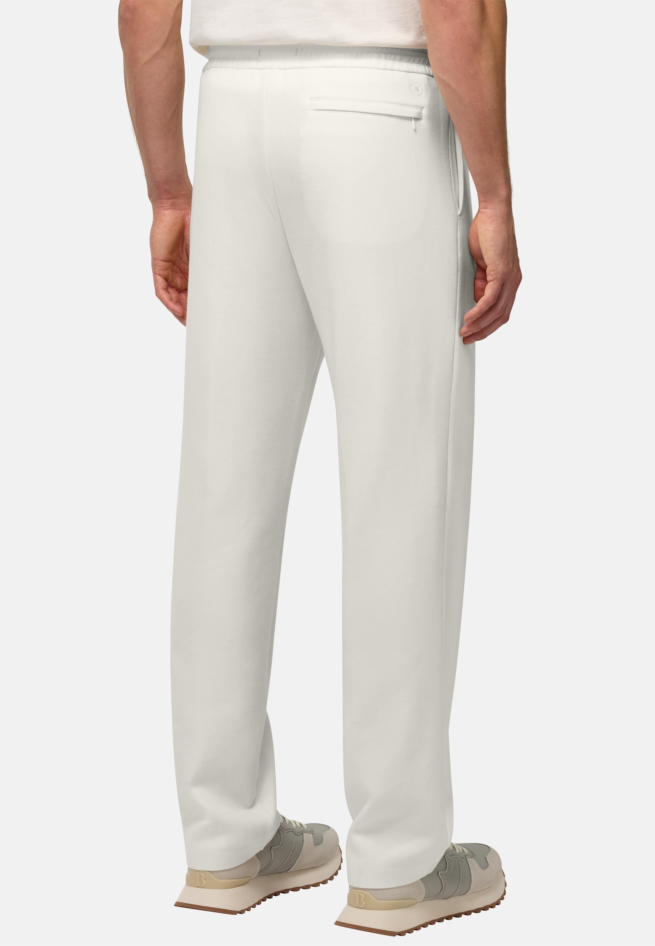 Cream Solid Casual Trousers, , large image number 5