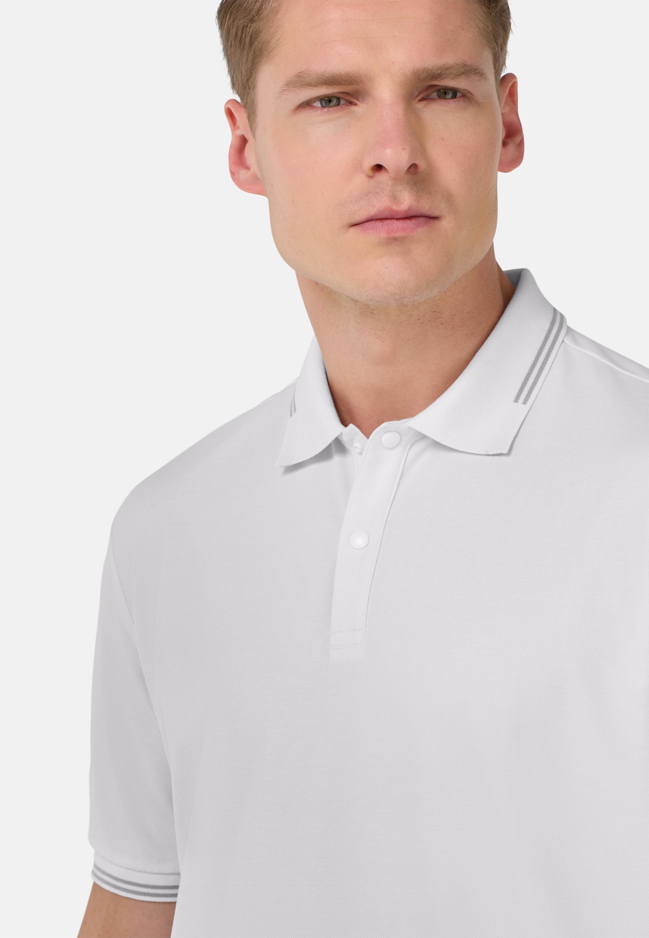 Cool Jade-Fresh Pique Polo Shirt White, , large image number 3