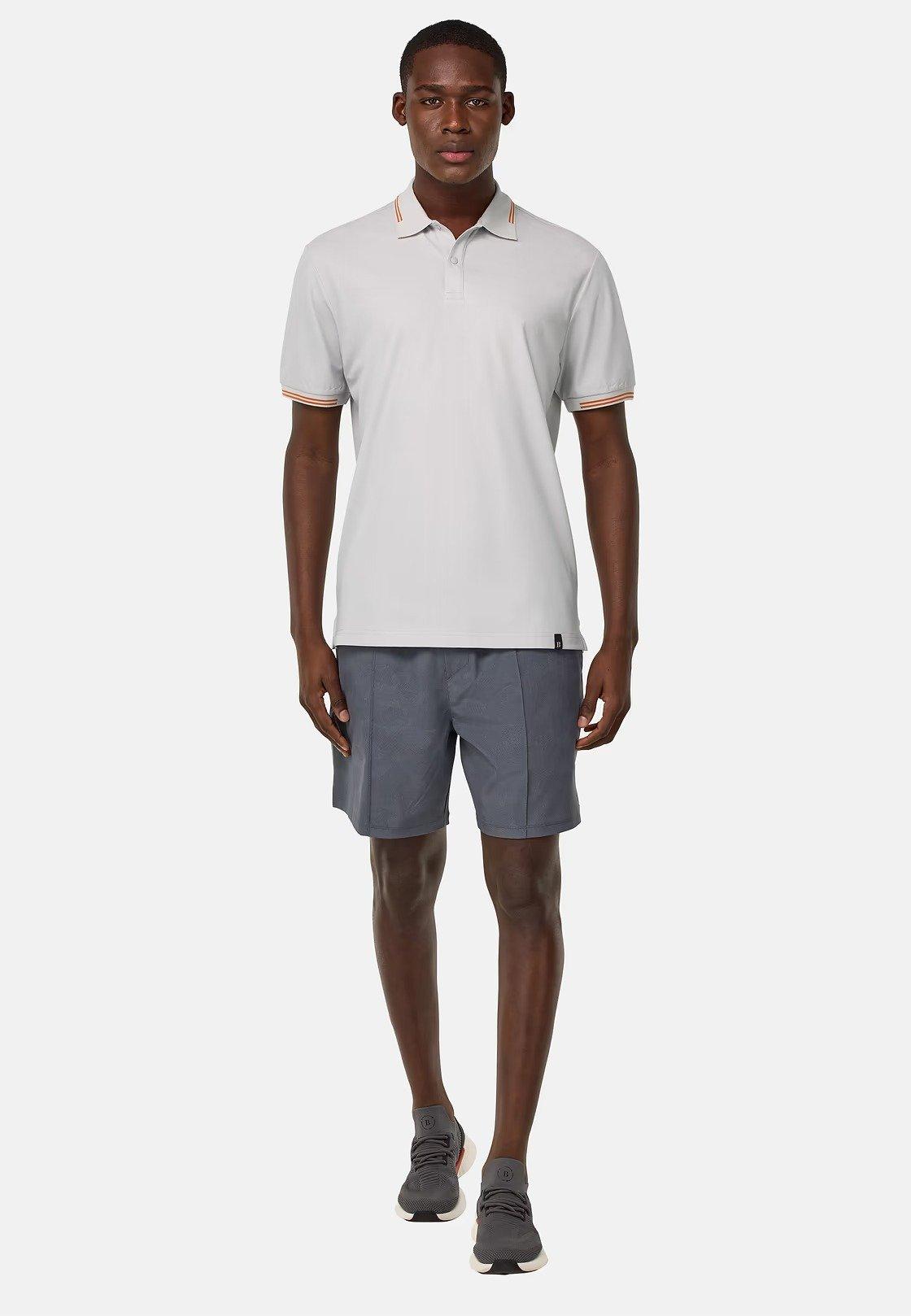 White Plain Cotton Pique Polo, Ice, medium