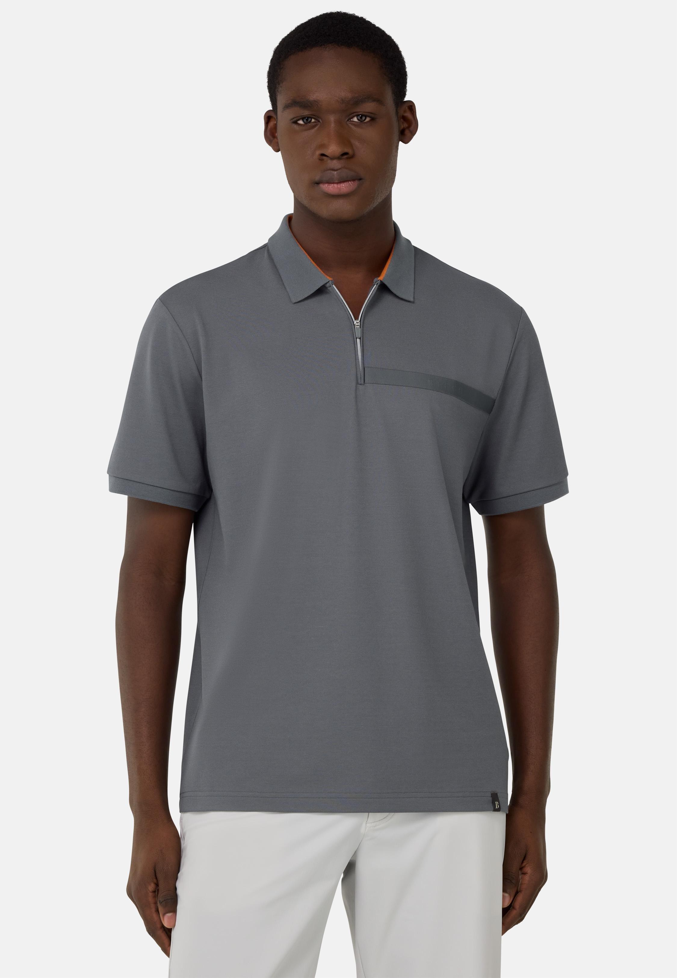 Cool Jade-Fresh Pique Polo Shirt Grey, , large image number 1
