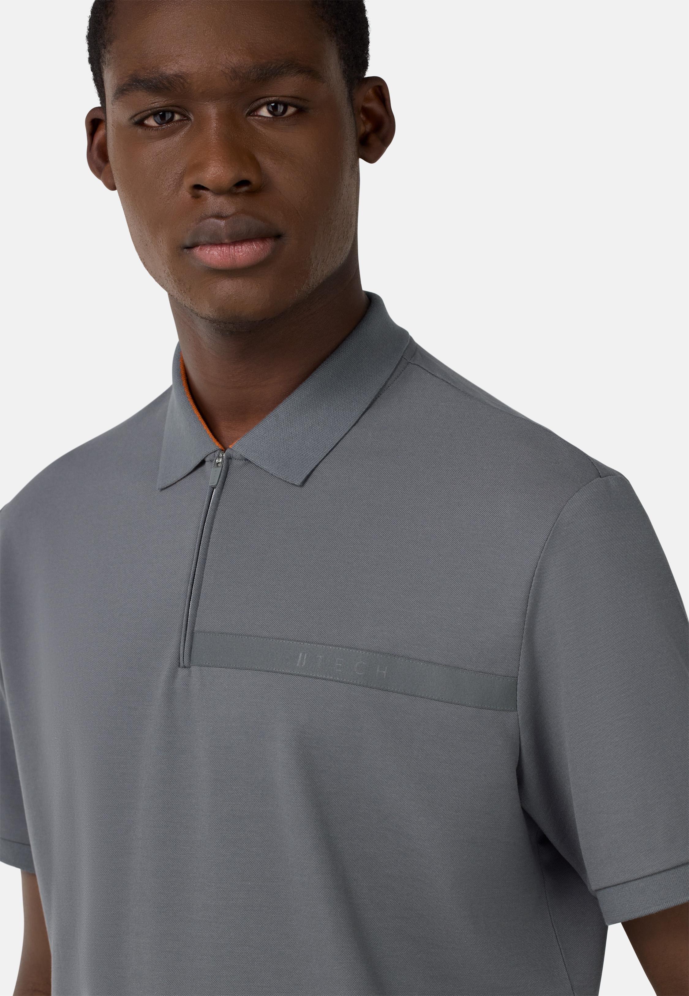 Cool Jade-Fresh Pique Polo Shirt Grey, , large image number 3