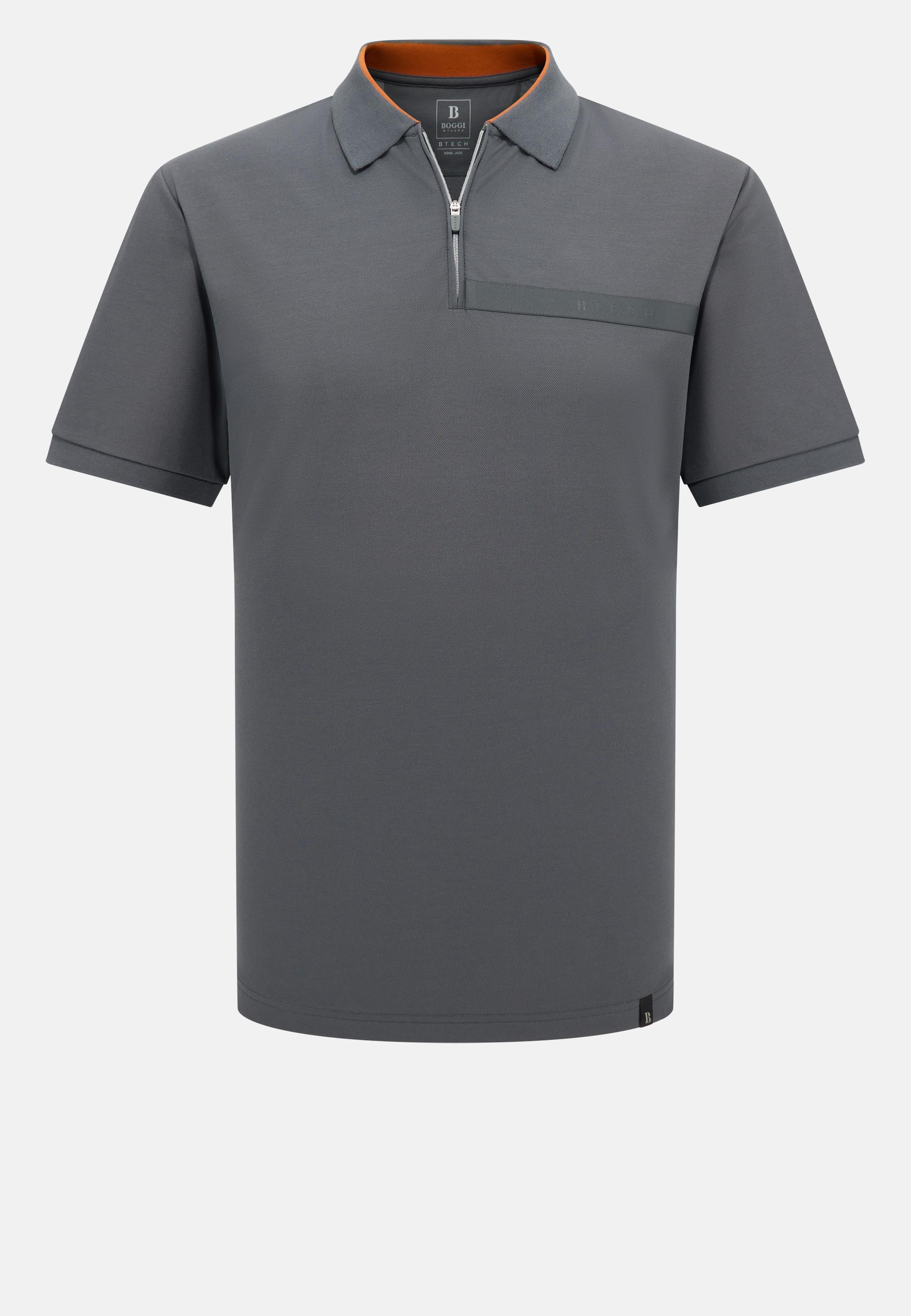 Cool Jade-Fresh Pique Polo Shirt Grey, , large image number 4