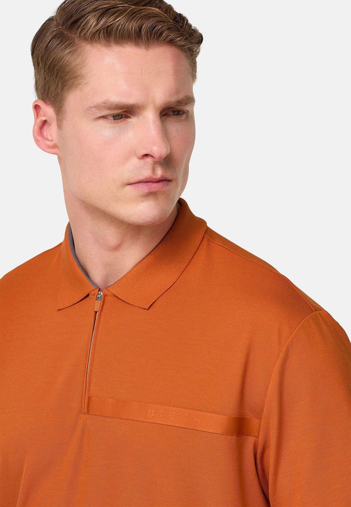 Cool Jade-Fresh Pique Polo Shirt Orange, Orange, large image number 4