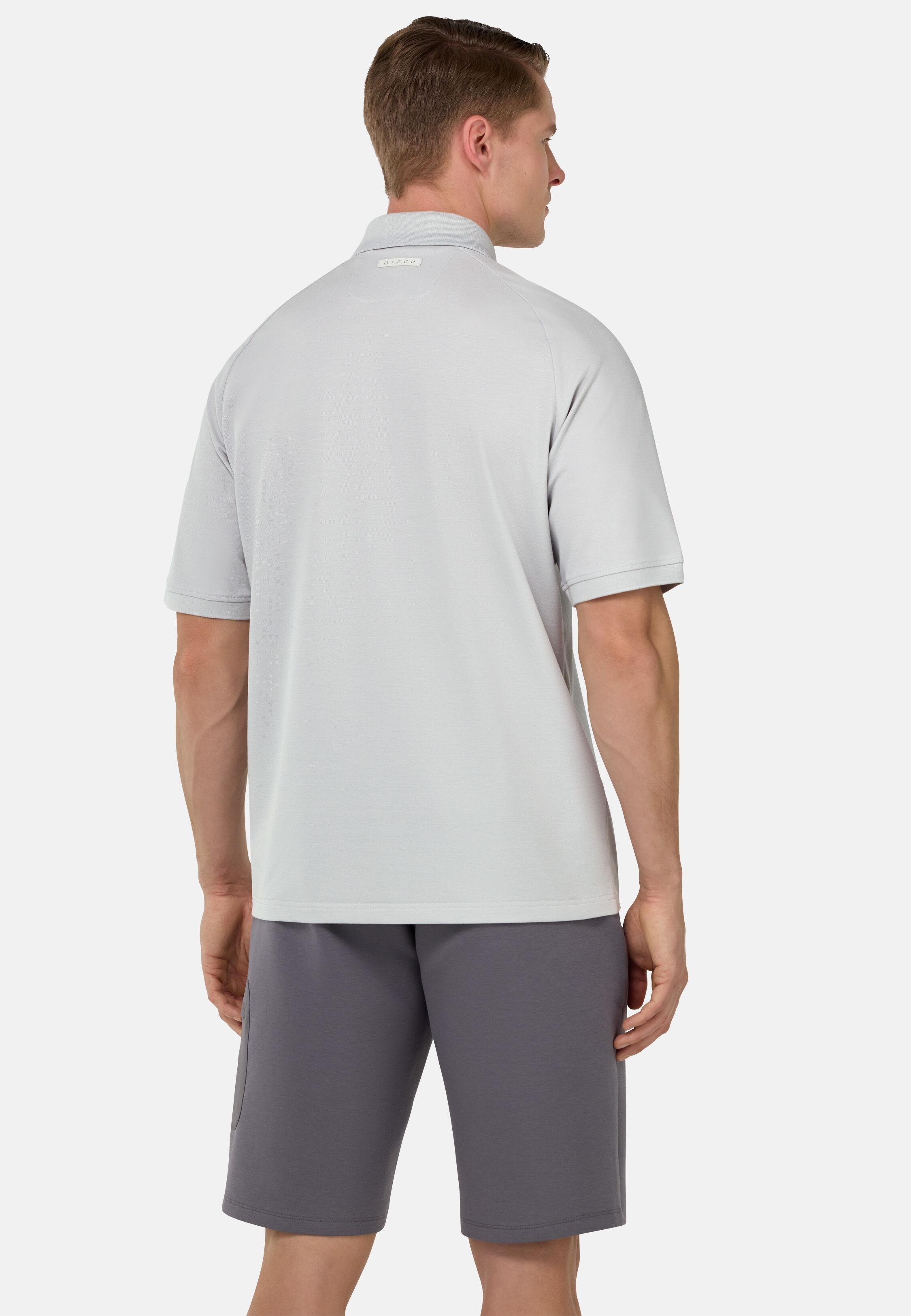 Cool Jade-Fresh Pique Polo Shirt Grey, 3901_ICE, large image number 3