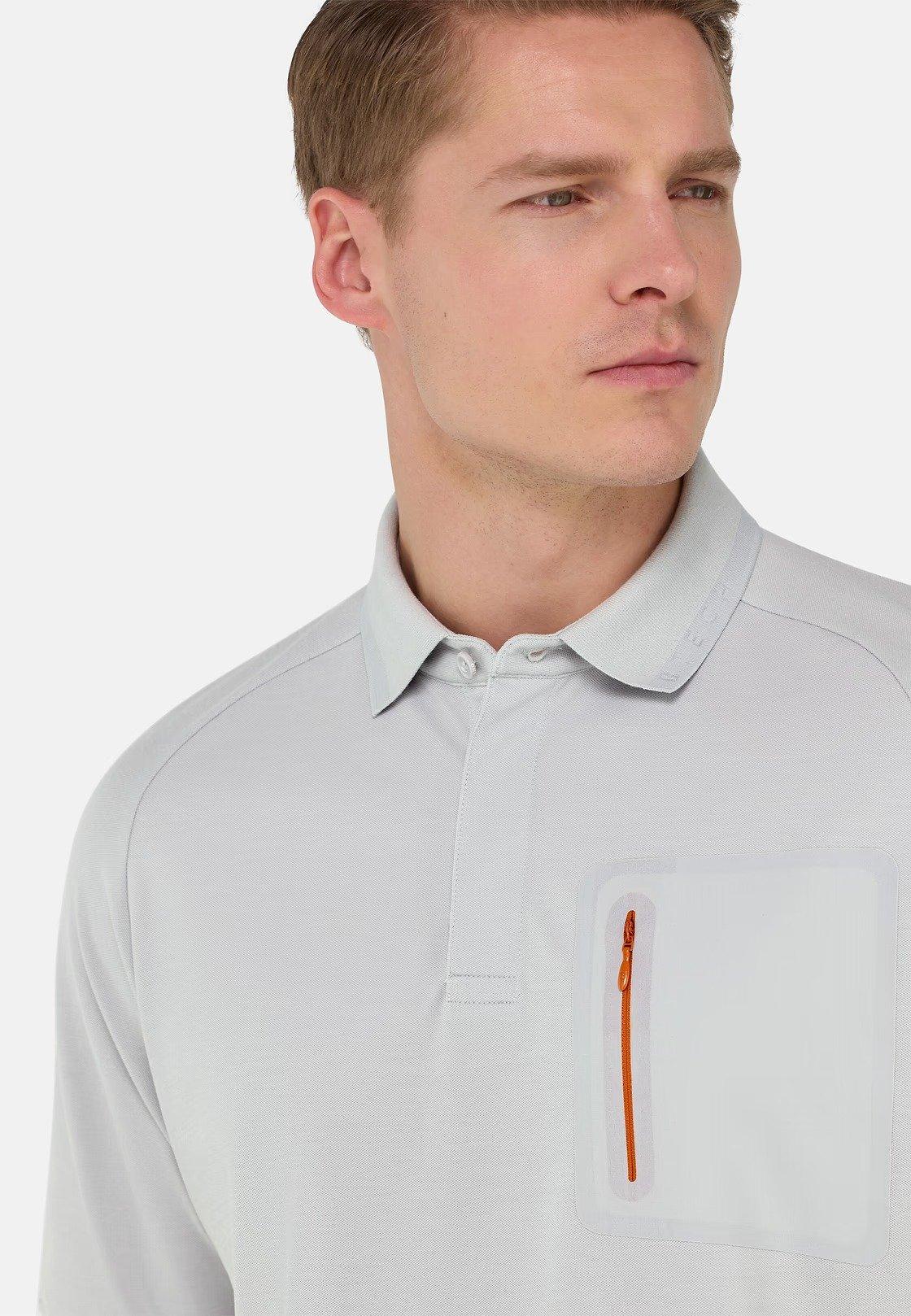 Cool Jade-Fresh Pique Polo Shirt Grey, 3901_ICE, large image number 4